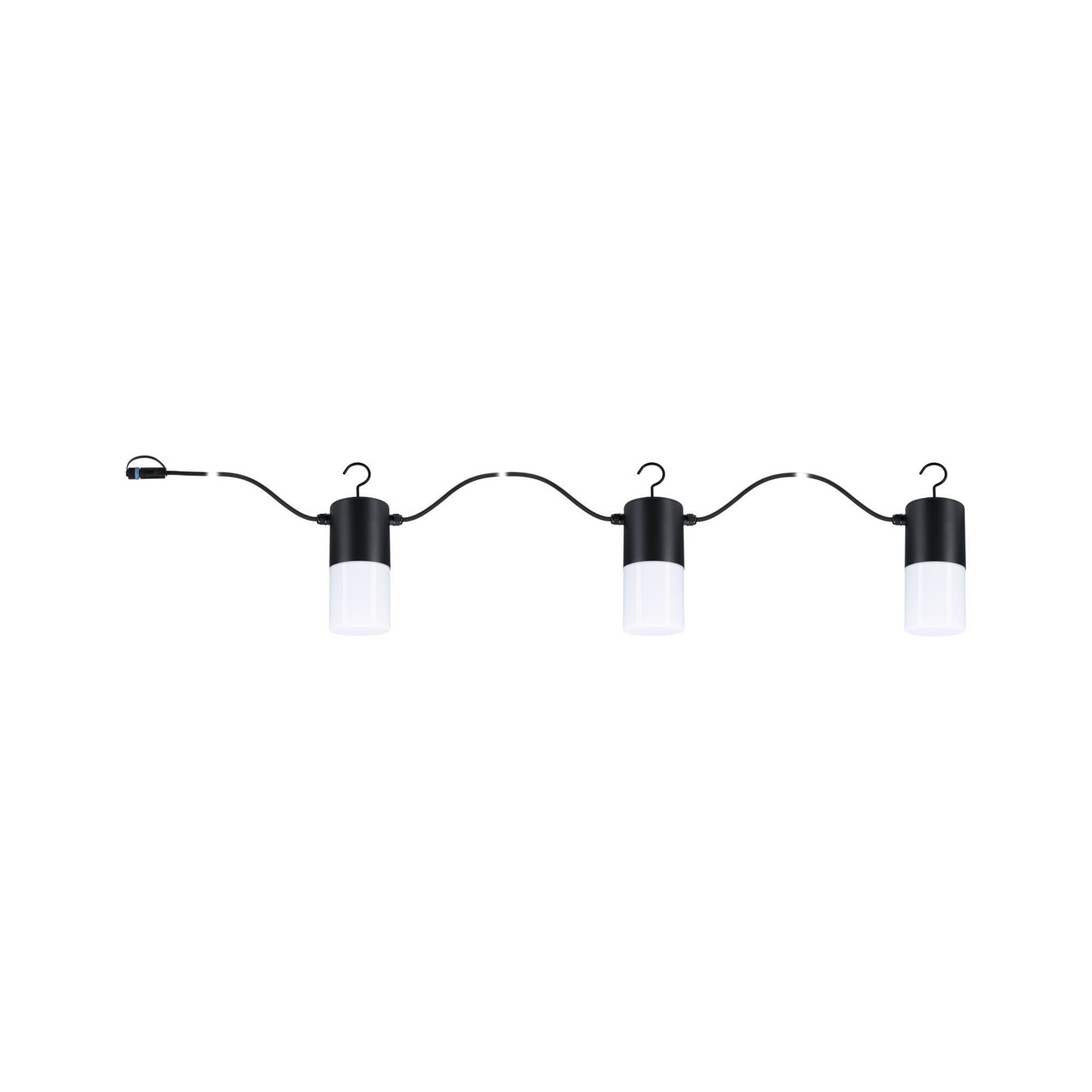 Paulmann Plug & Shine Außenlichterkette Tubs anthrazit 3xE14
