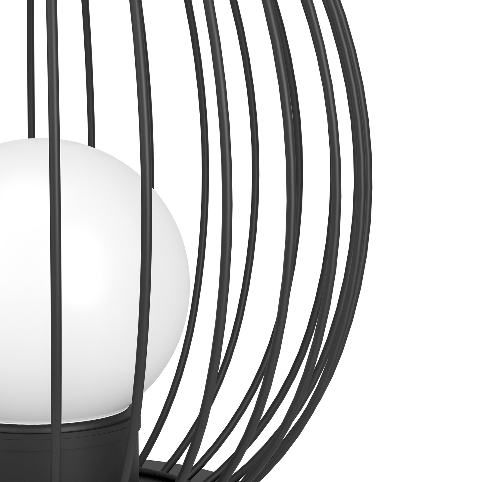 EGLO Fossombrone lampe sur pied extérieure, noire