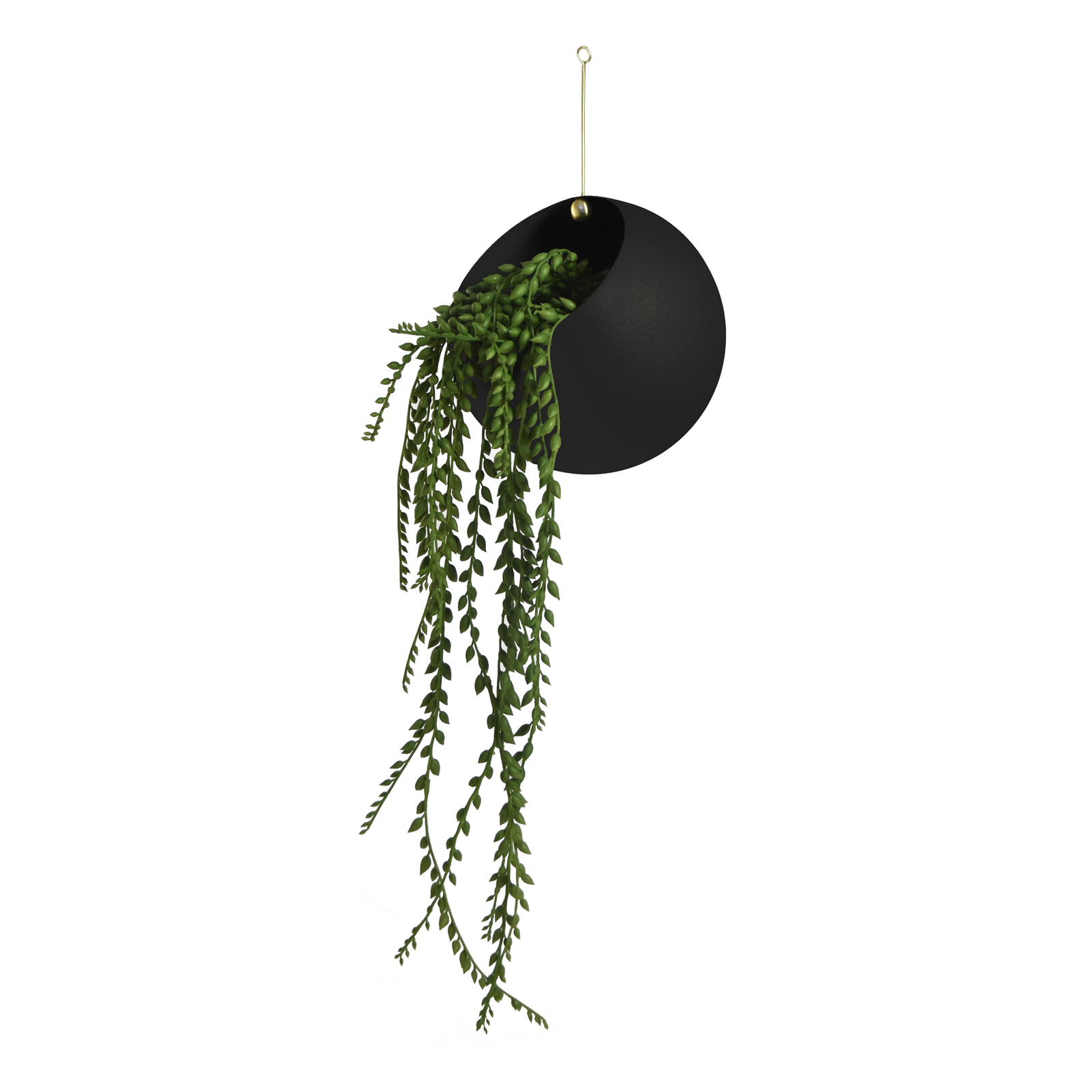 AYTM Globe flower pot, hanging, Ø 21 cm, black, aluminium