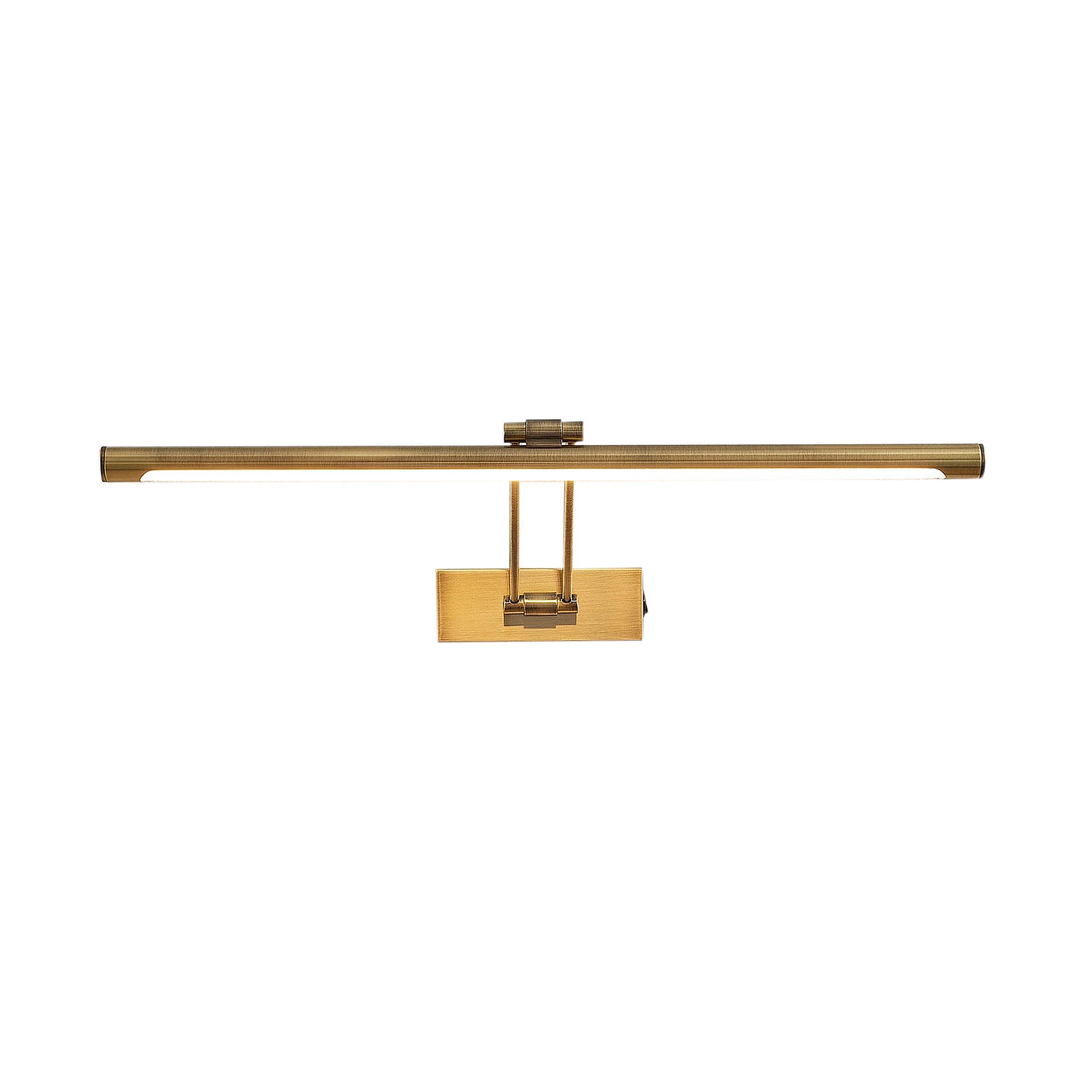 Lucande LED-Bilderleuchte Dimitrij, messing, Metall, 54cm