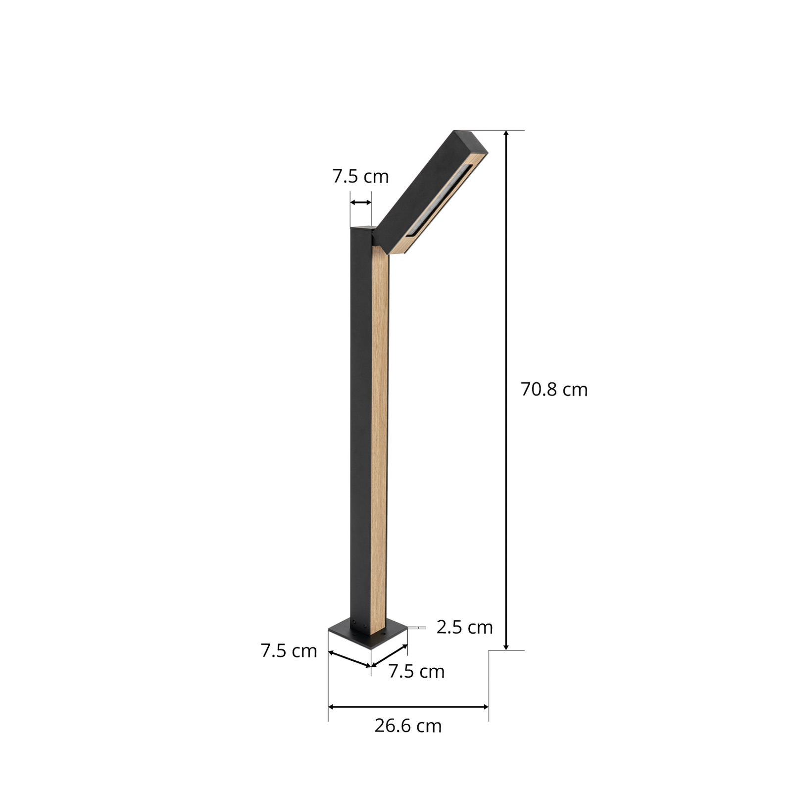 Lucande Taskalin LED osvětlení cesty 1 zdroj 70 cm