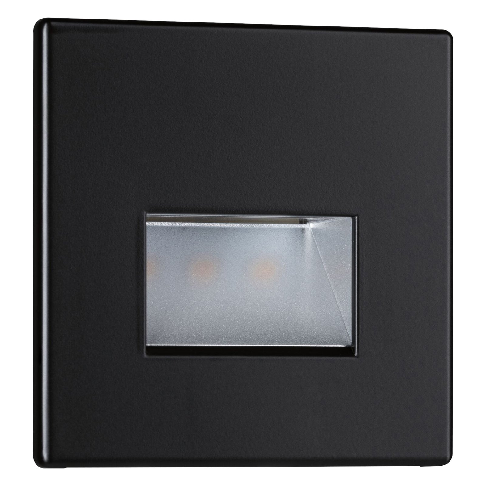 Paulmann innfelt LED-vegglampe Edge, svart