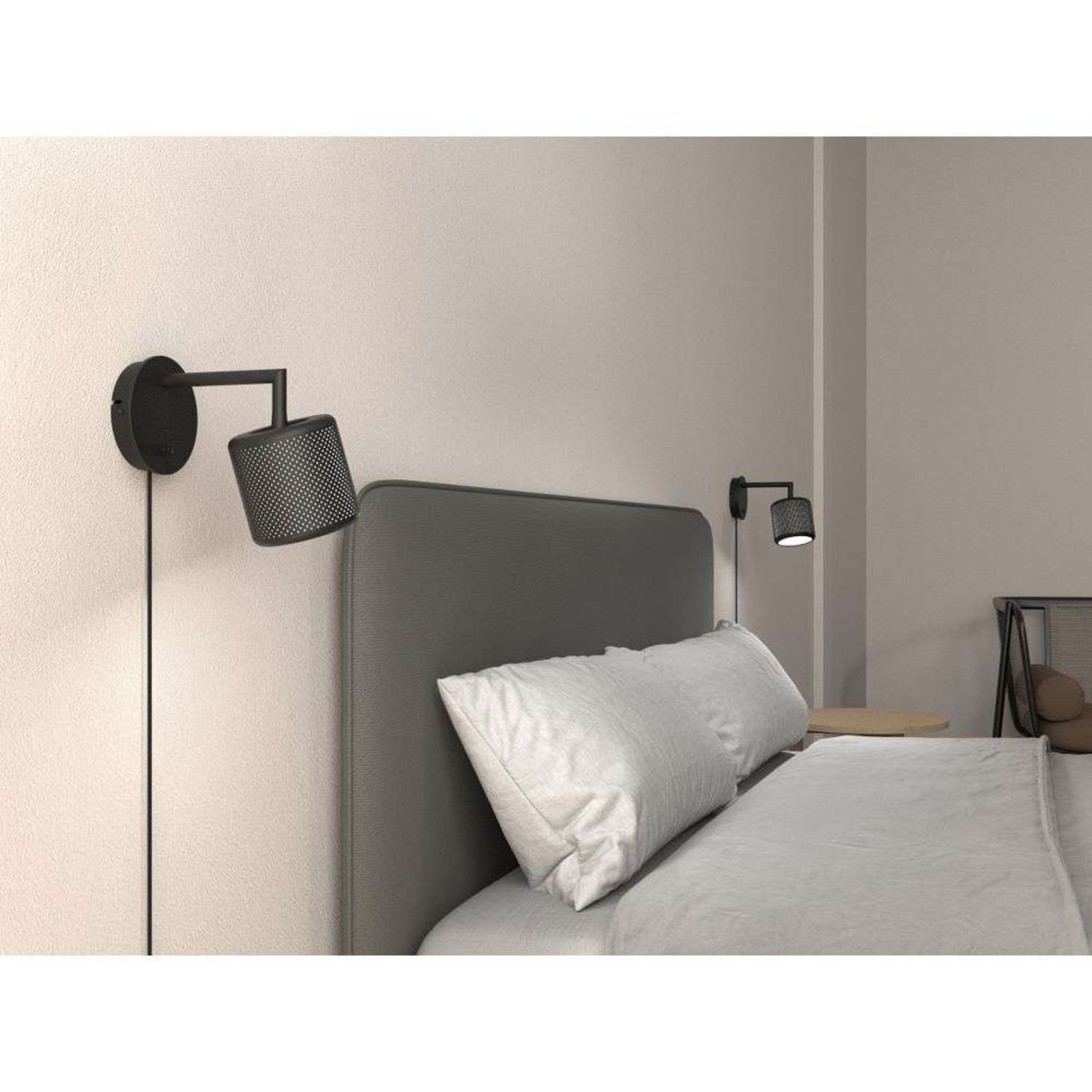 Grain Aplique de Pared XS Matt Black - Herstal