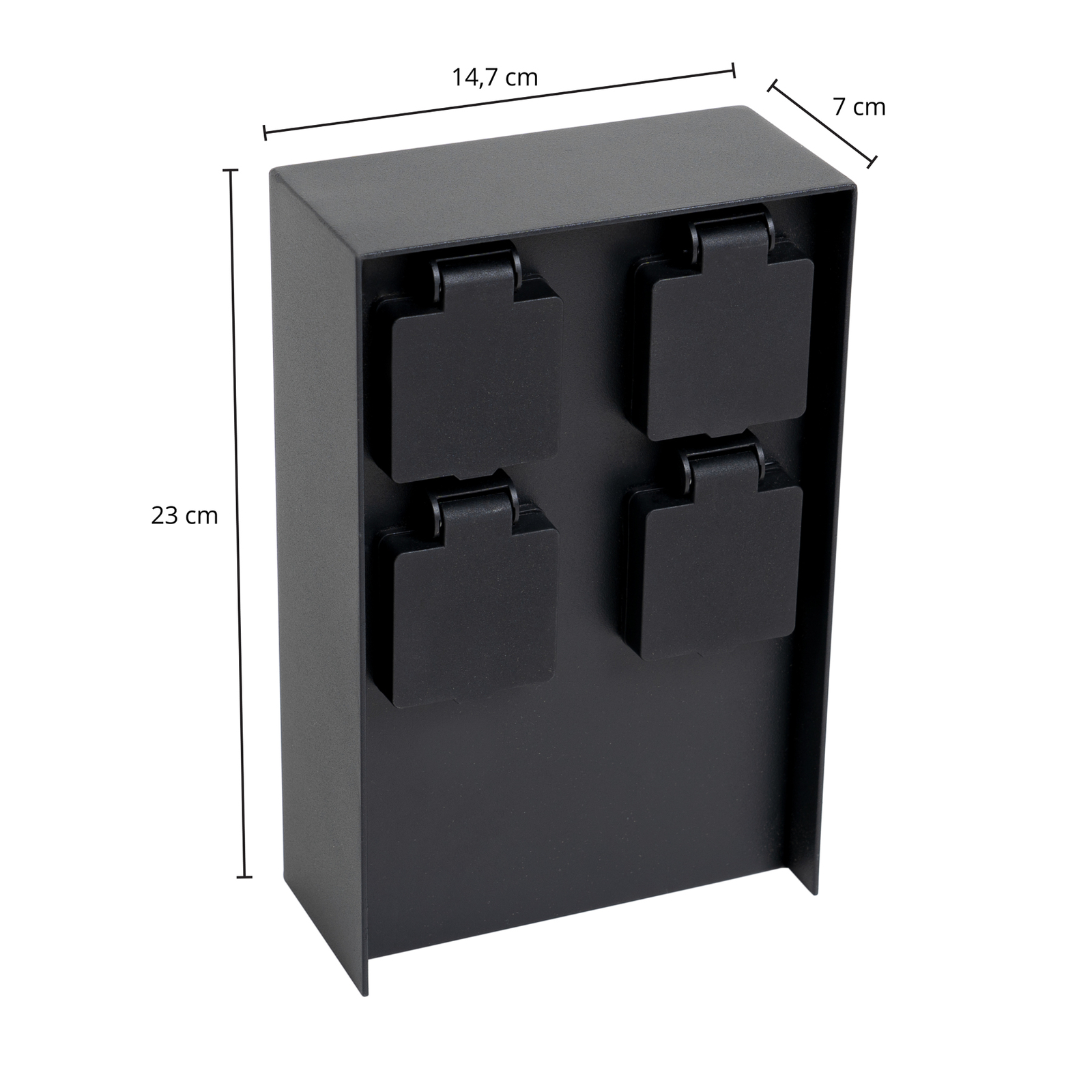 Prios Foranda energisøyle, 4 deler, svart, 23 cm