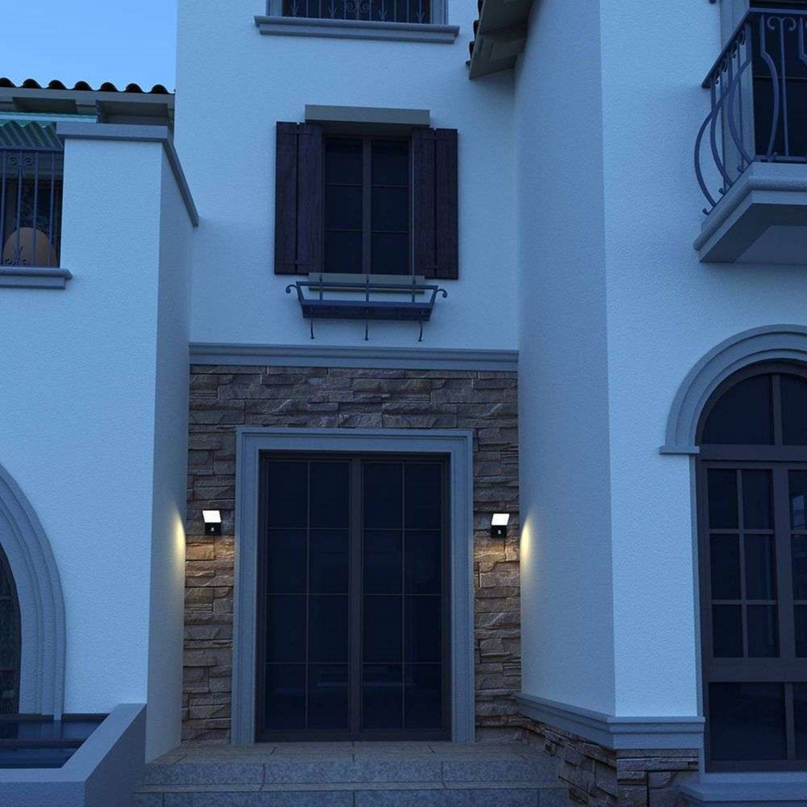 Yolena LED Aplica de Exterior w/sensor Dark Grey - Arcchio