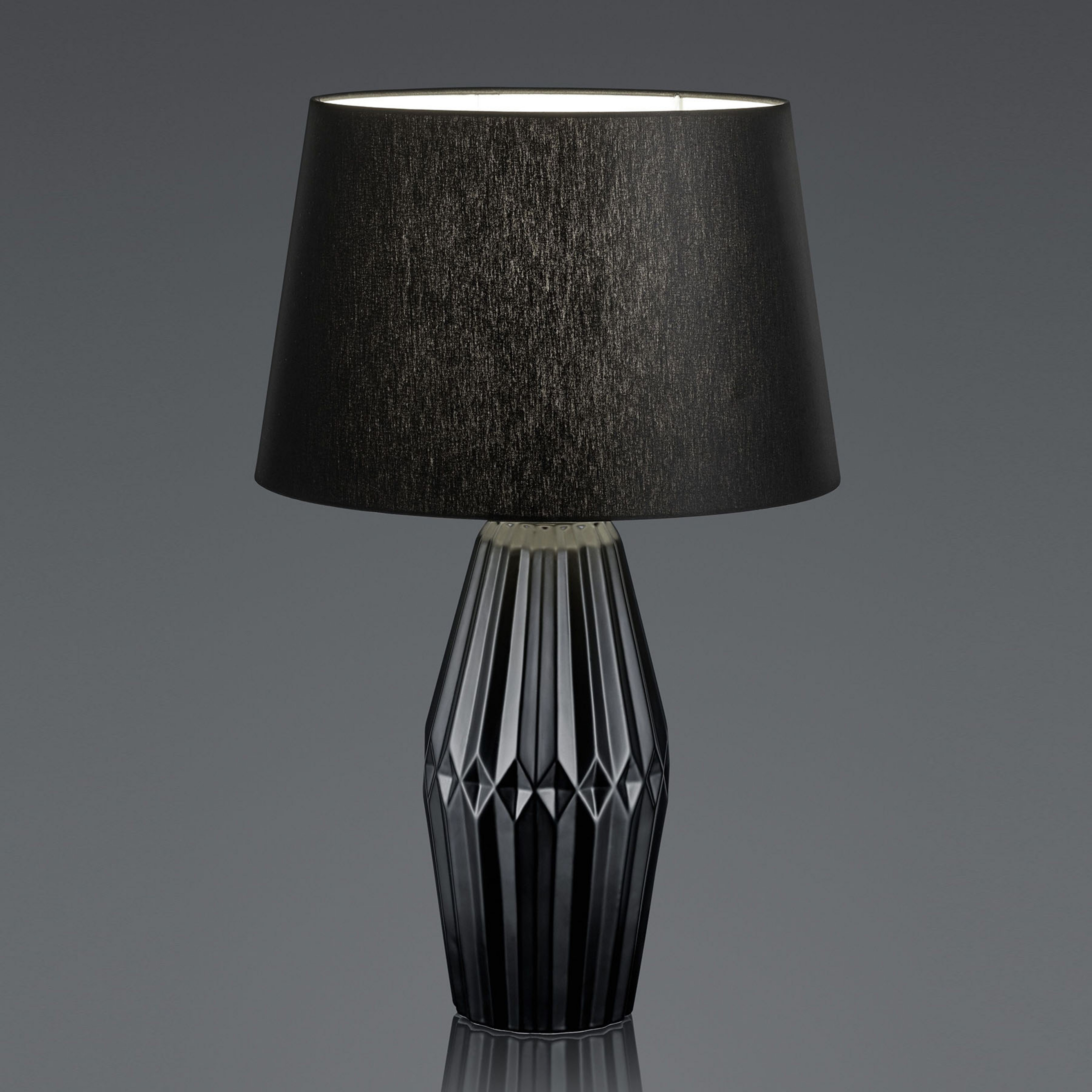 Stolní lampa Kera, textilní stínidlo, 58 cm