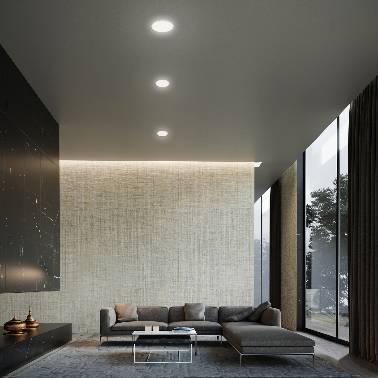 Briloner Λευκό Εντοιχιζόμενος Προβολέας Led Plat, Σ, Ø 10 Cm, 4.000K