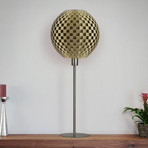 Table lamp wickerwork ball with base