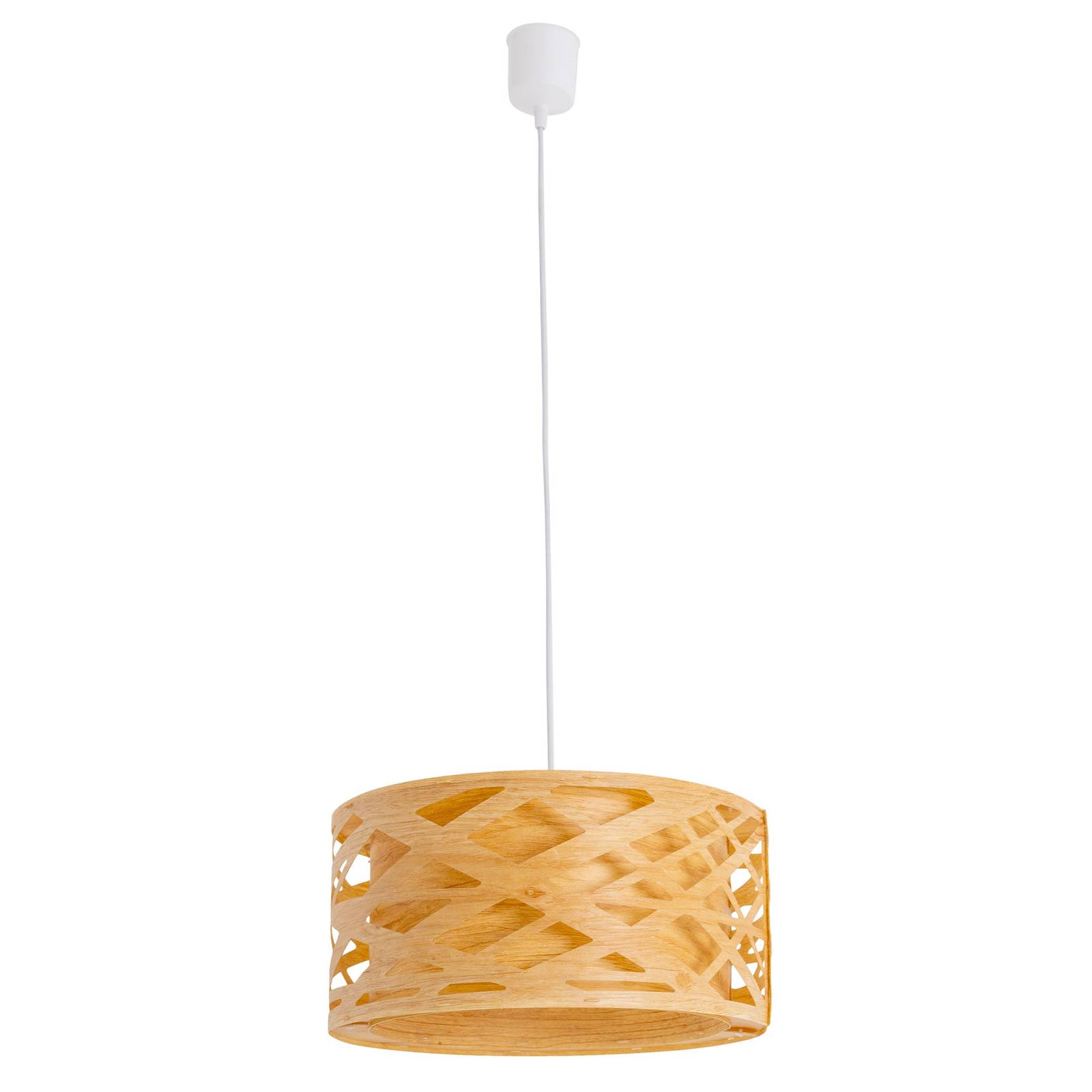 Lampa wisząca Finja z kloszem o wyglądzie bambusa