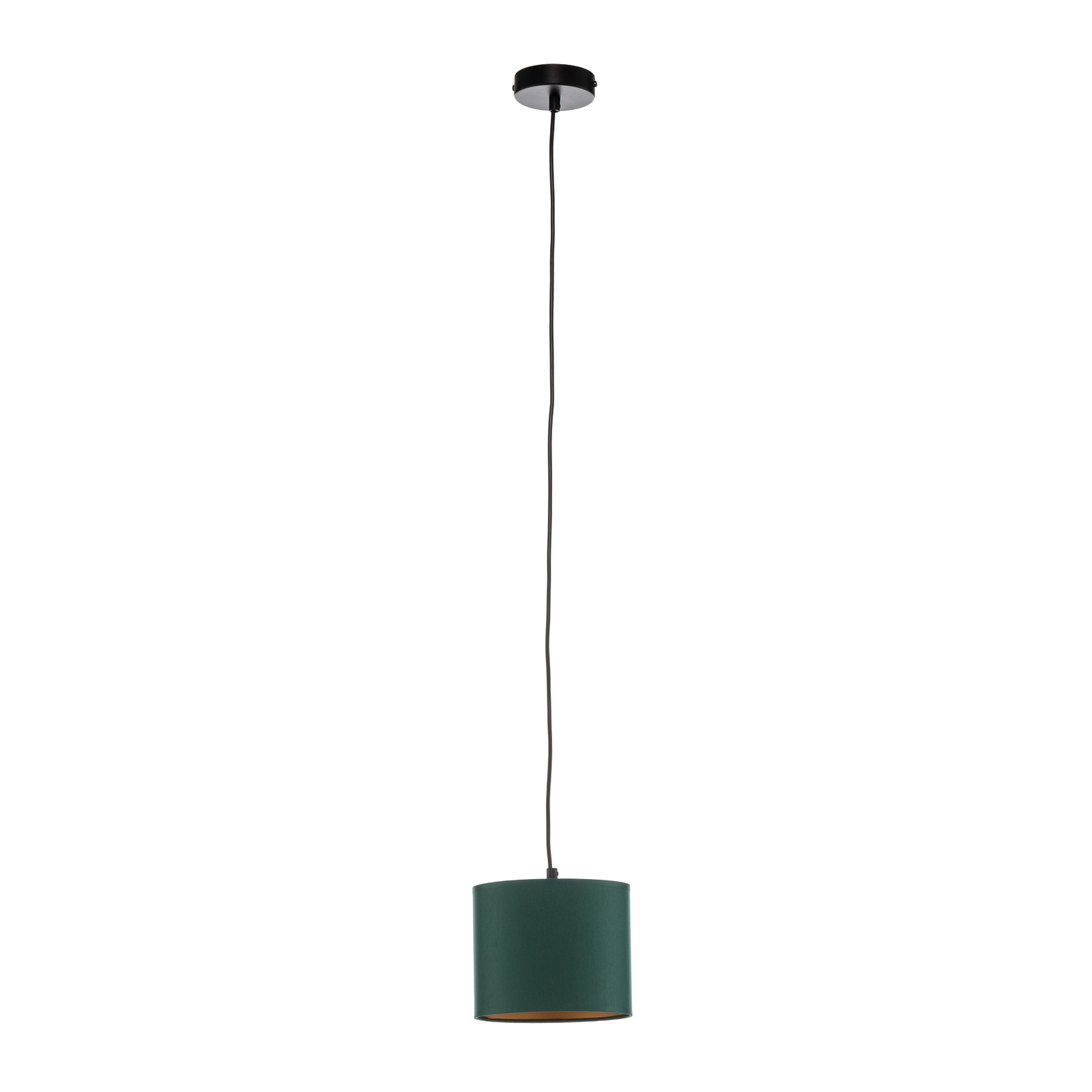 Suspension Soho cylindrique x1 Ø 18 cm vert/doré