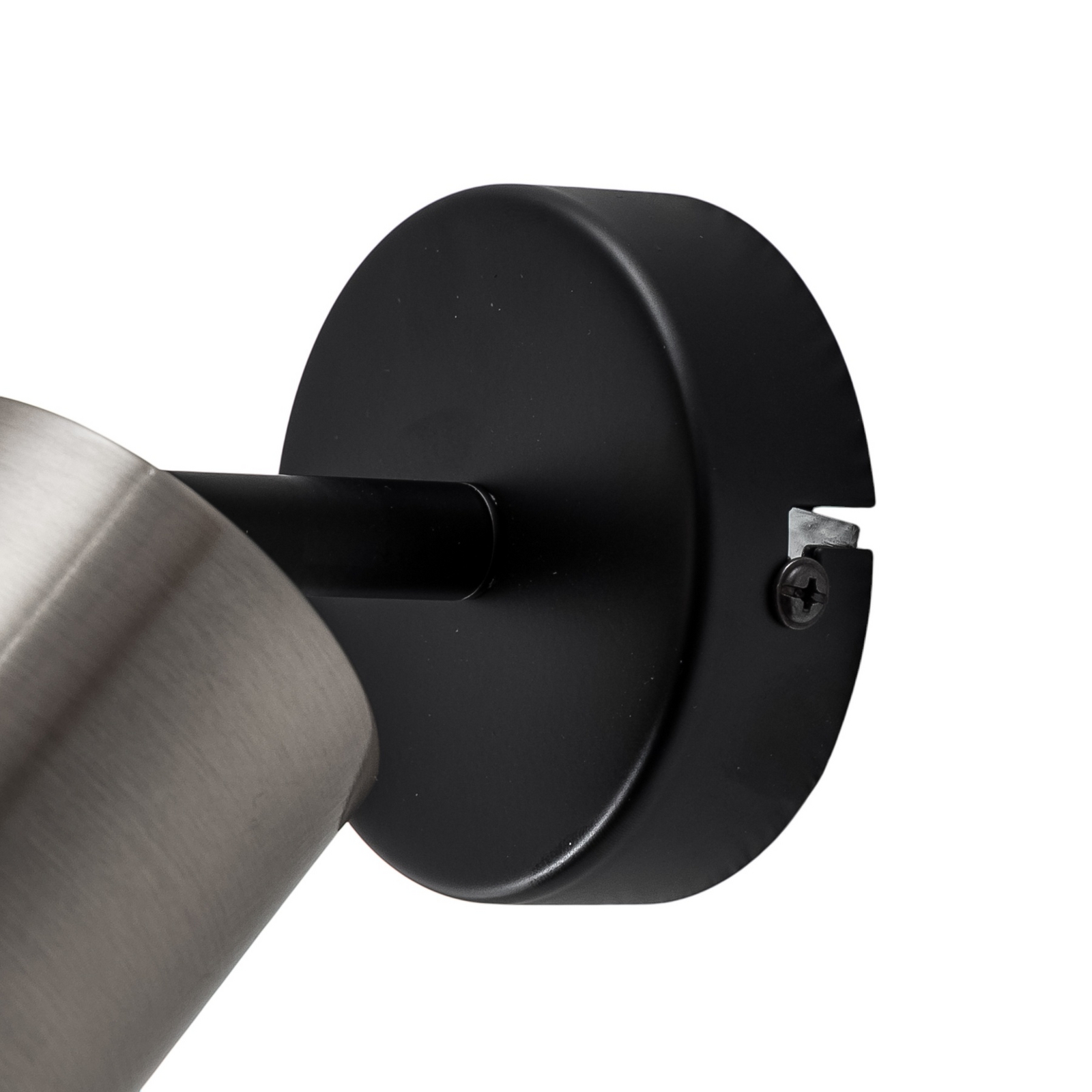 Wandstrahler Demia, schwarz/nickelfarben, 10 cm breit, GU10