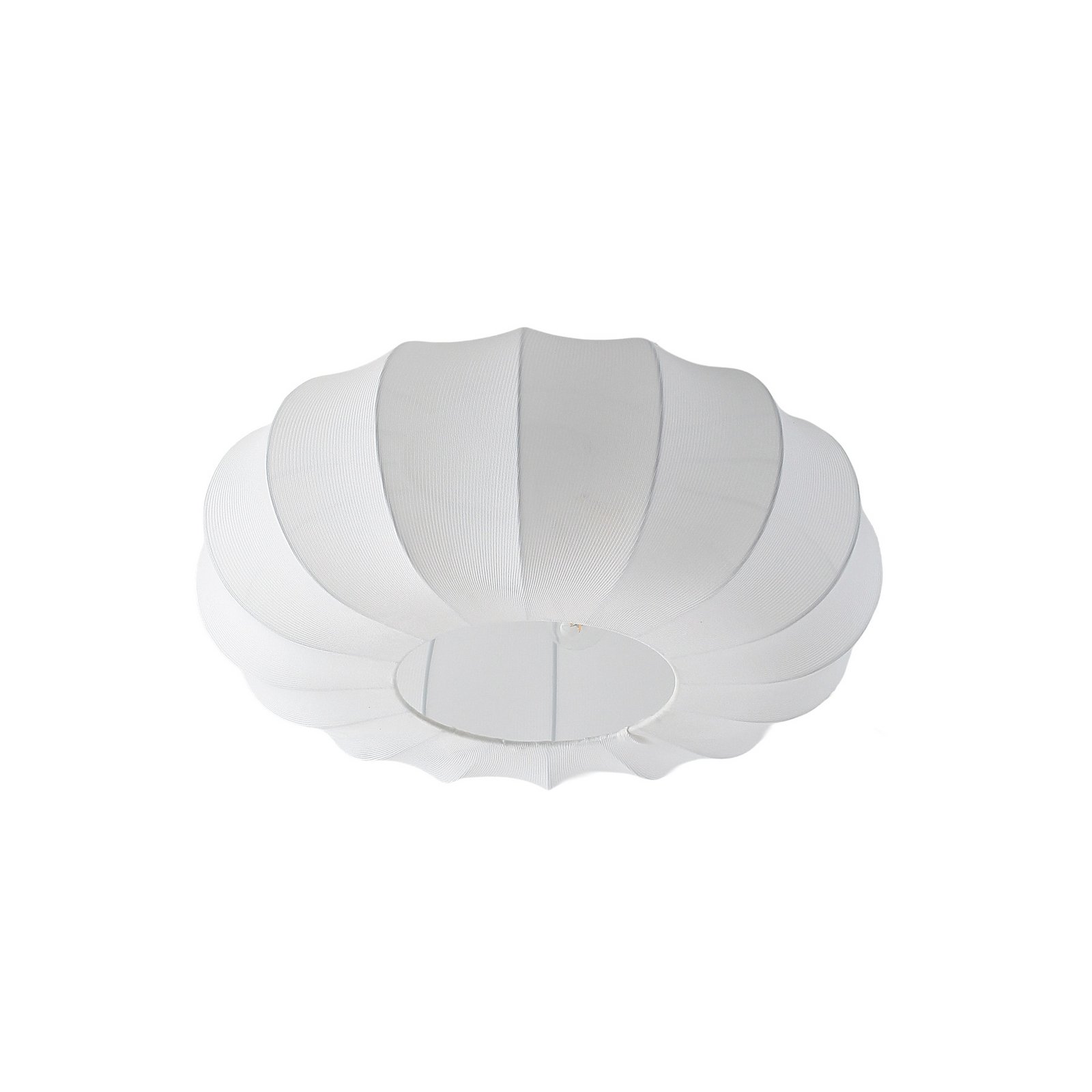 Stropní světlo Helin, bílé, Ø 60 cm, textil, 3 x E27 - Lindby