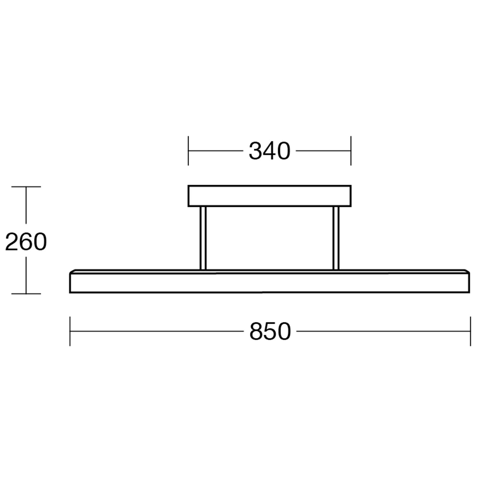 HerzBlut Leonora LED-Deckenlampe Länge 85 cm