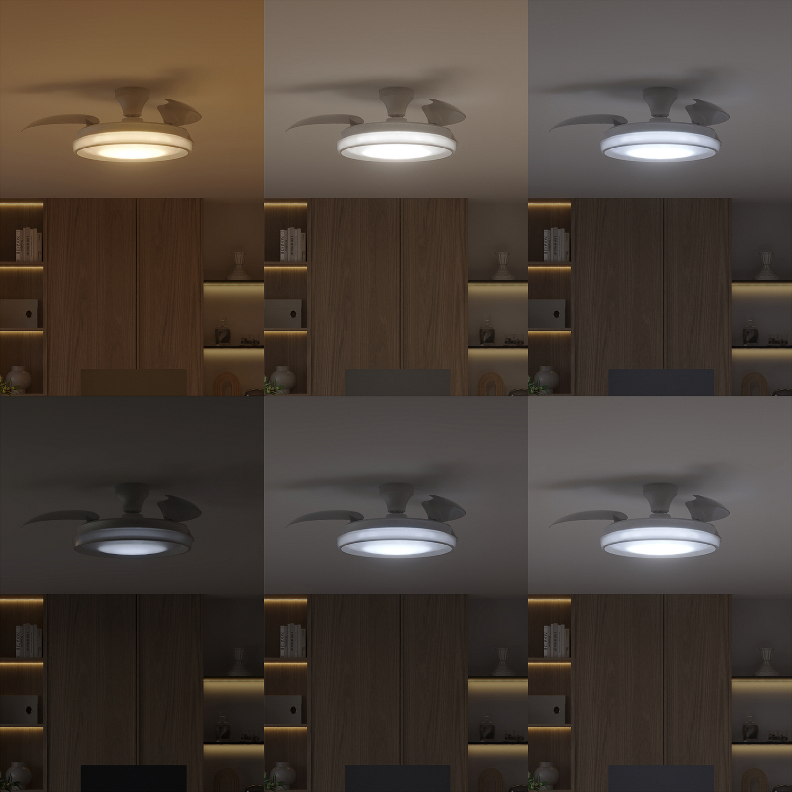 Wentylator sufitowy LED Philips Bliss, biały, zasilanie prądem stałym, cichy