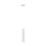 Carbon hanglamp, wit, Ø 6 cm, aluminium