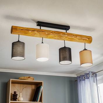 Furesta ceiling brown/black/white/grey 4-bulb
