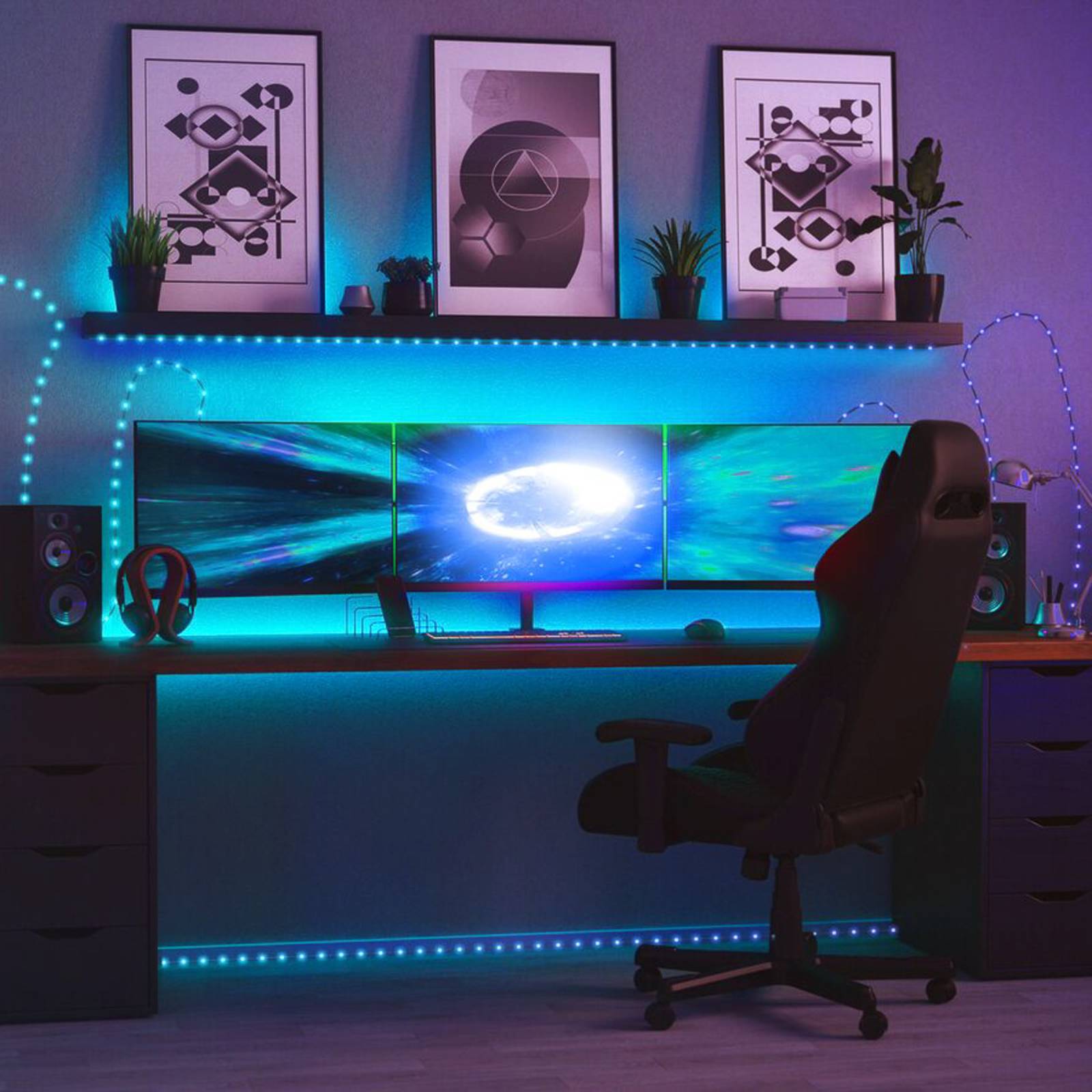 Łańcuch świetlny LED RGB Twinkly Dots, czarny, IP44, 10m