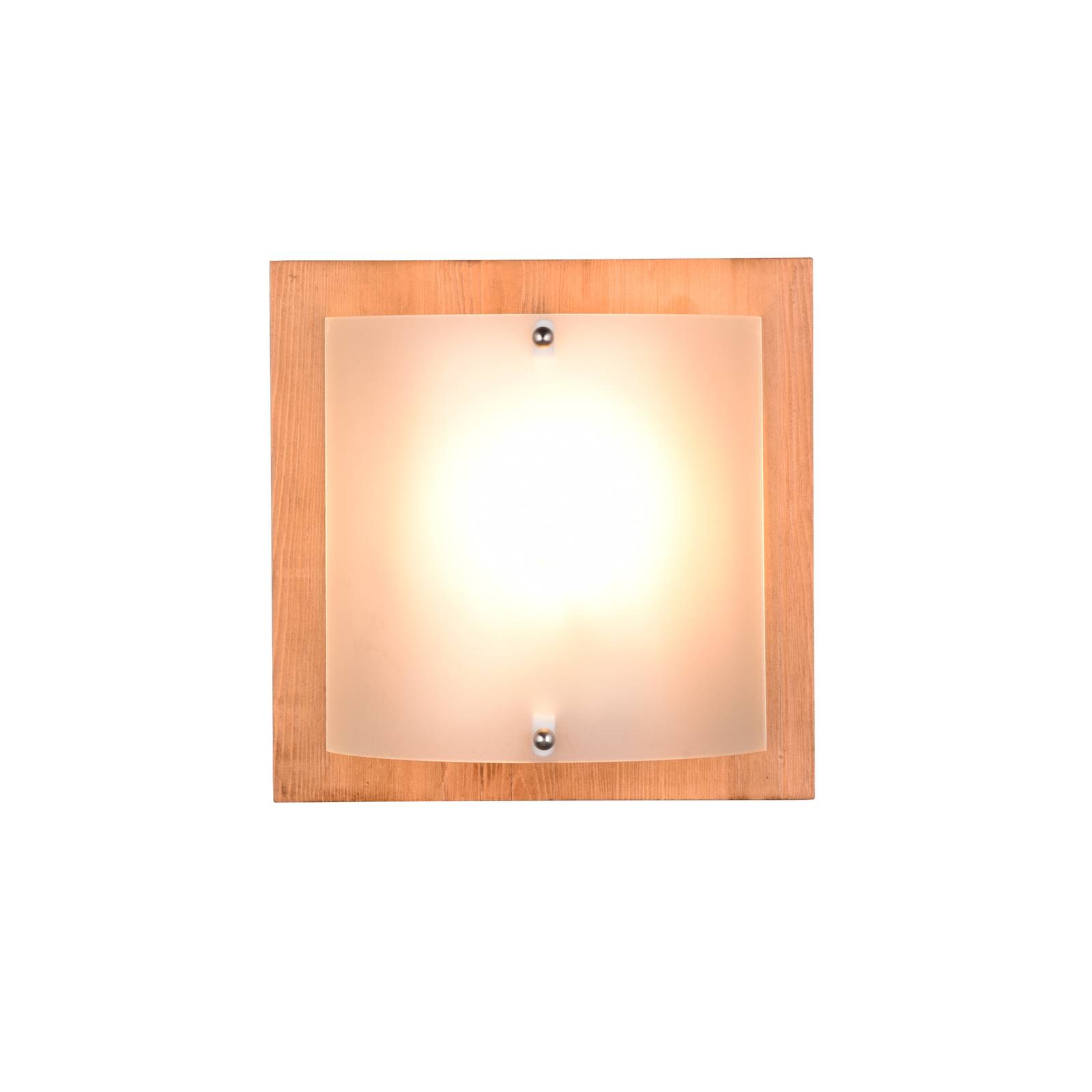 Trio Lighting Pali wall light, light wood/white, height 25 cm