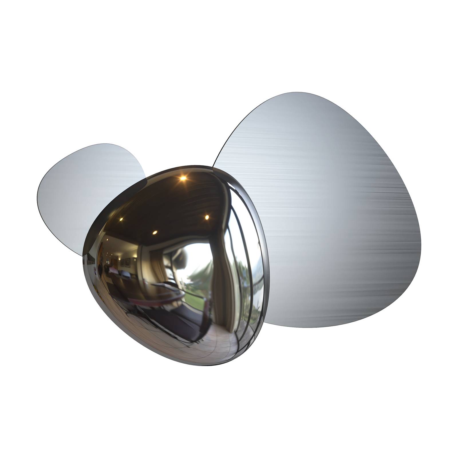 Maytoni Jack-stone LED wall lamp, 36.6 cm, nickel, for Living / Dining Room, metal, 8 W, W: 36.3 cm, H: 26.9 cm