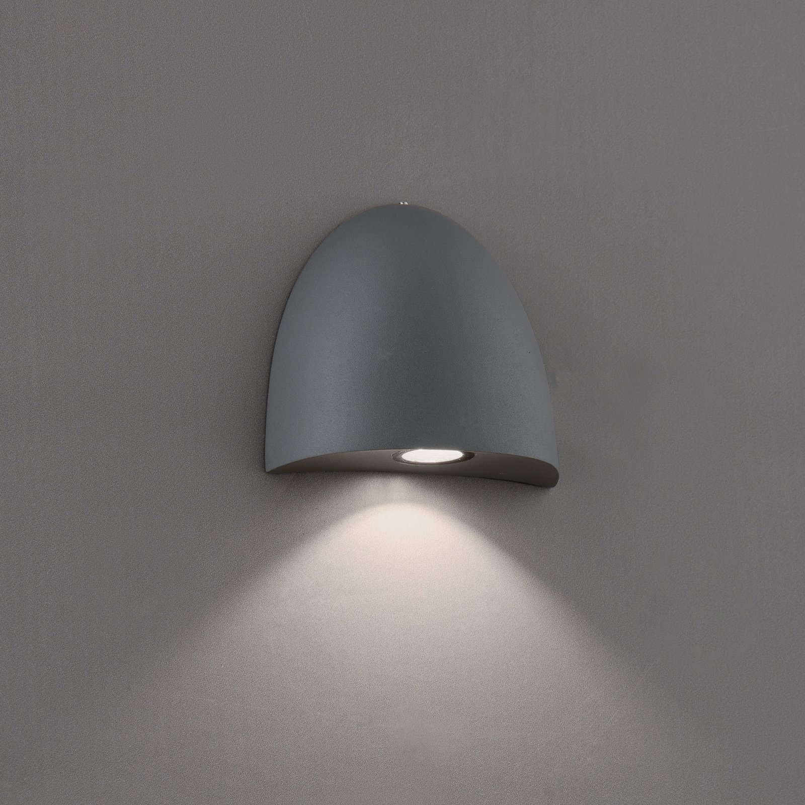 Bauta LED outdoor wall light, dark grey