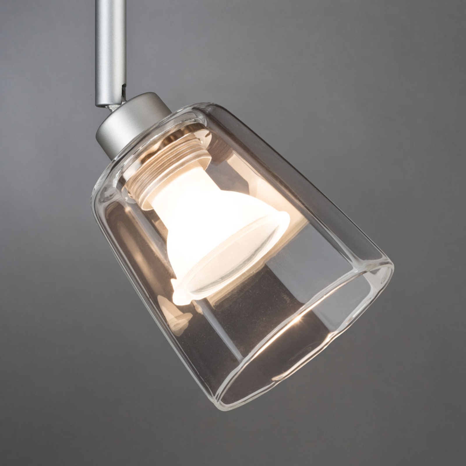 Paulmann Vico glass lampshade Ø 8 cm clear, for Living / Dining Room, glass, H: 9.5 cm