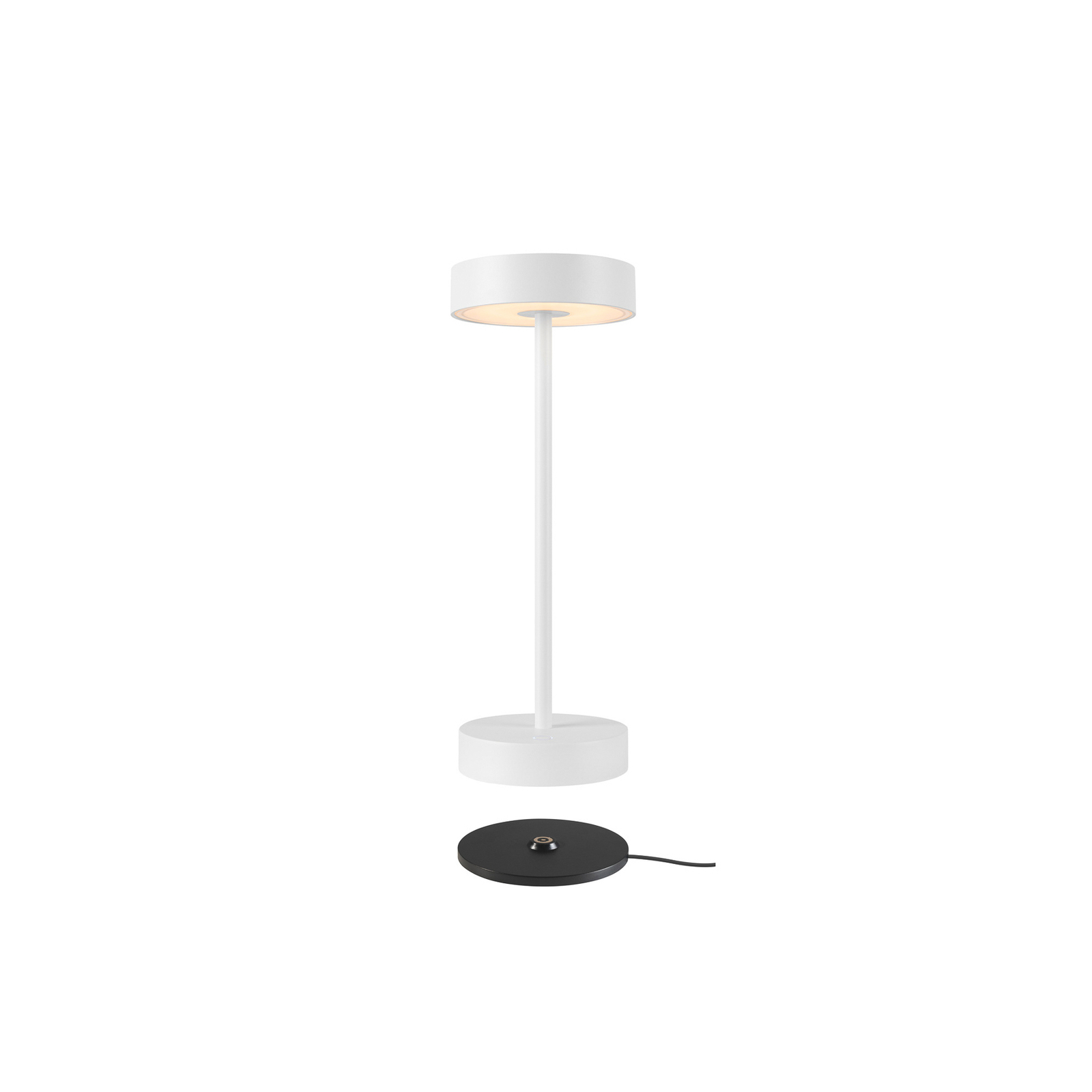 SLV LED-Akkulampe Vinolina, weiß, CCT, Alu, Höhe 32,3 cm