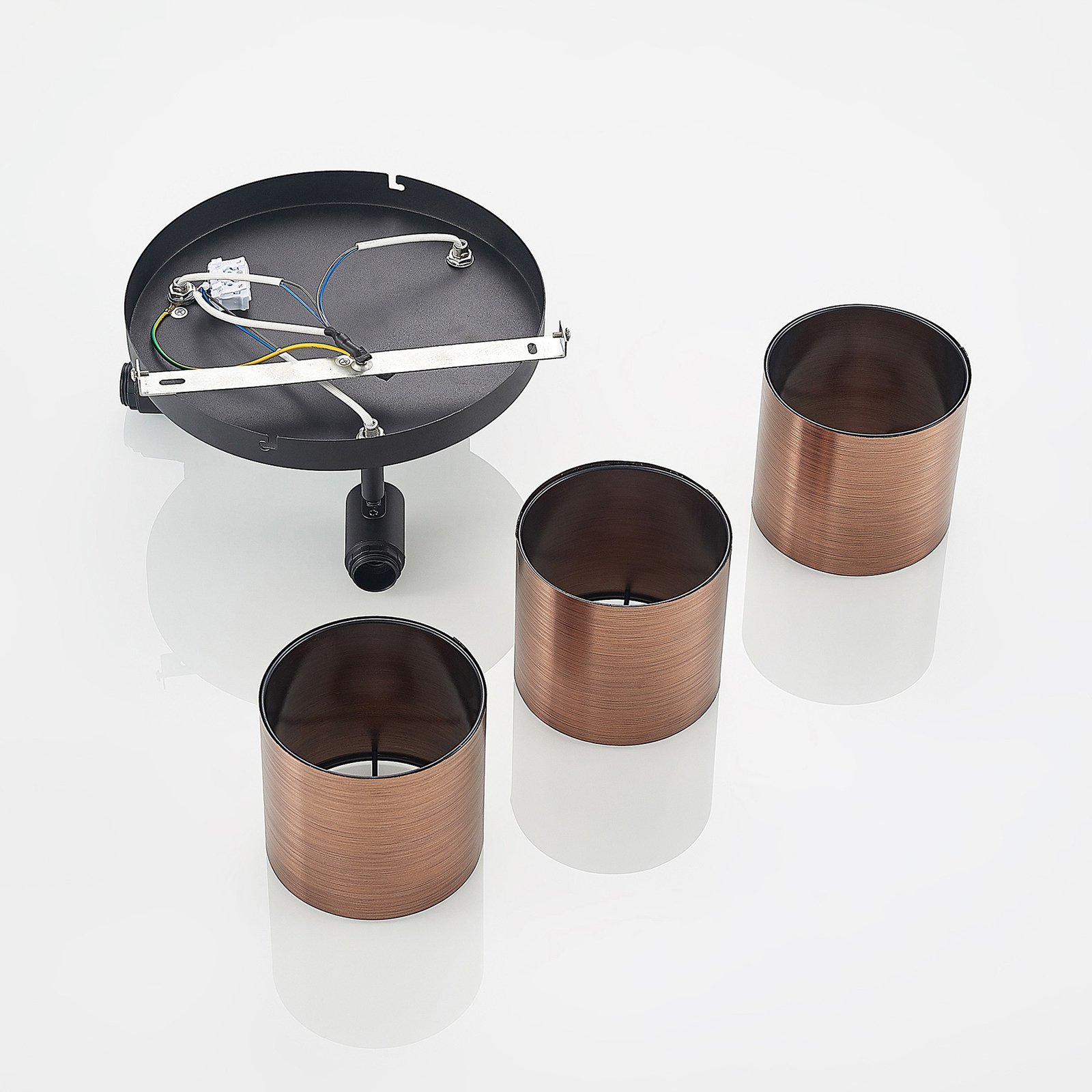 Joudy 3 Round Deckenleuchte Bronze/Black - Lindby
