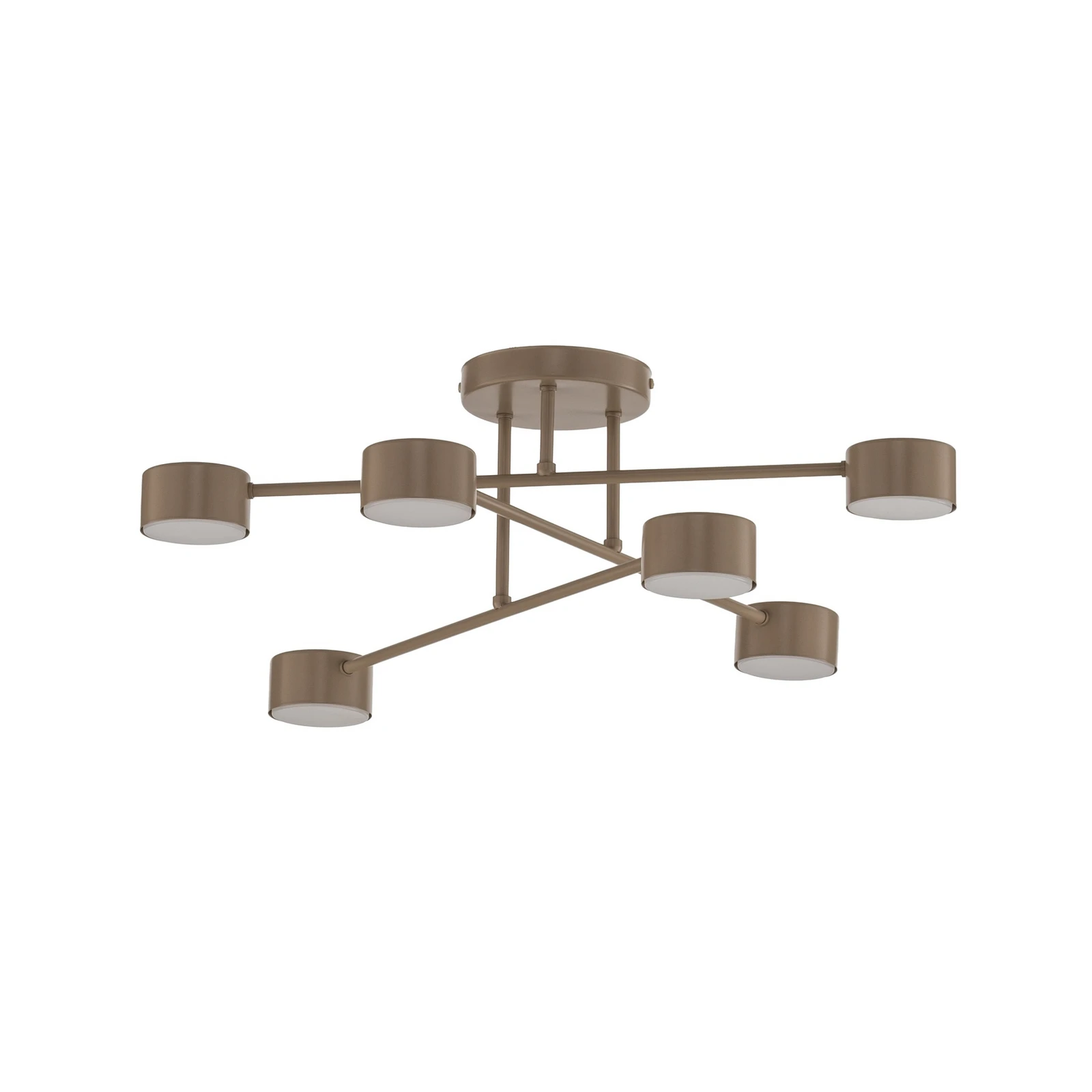 Deckenleuchte HALO, beige, Ø 60 cm, 6-flg., Metall, GX53