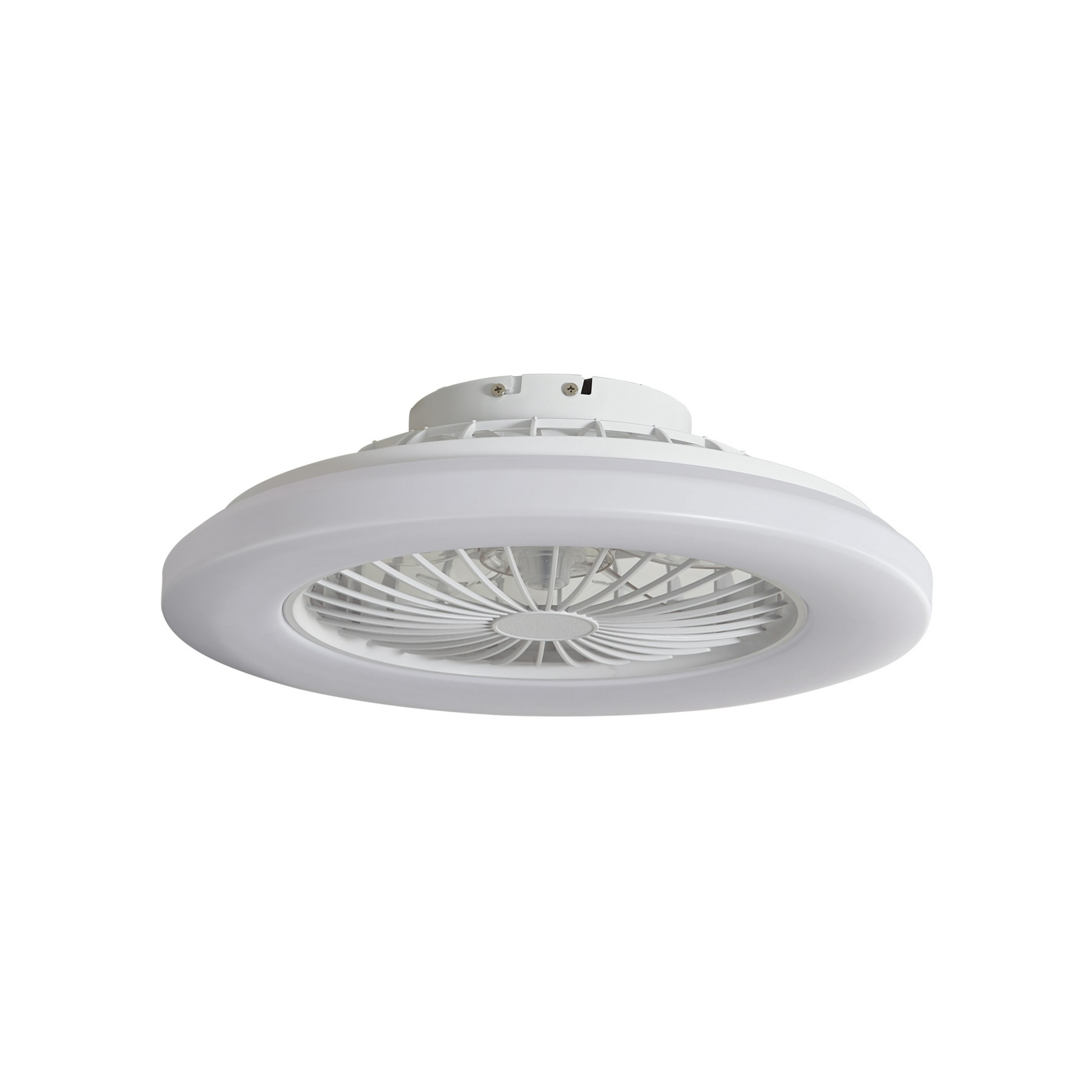 Vedin LED ceiling fan, Ø 49 cm, white, CCT - Lindby