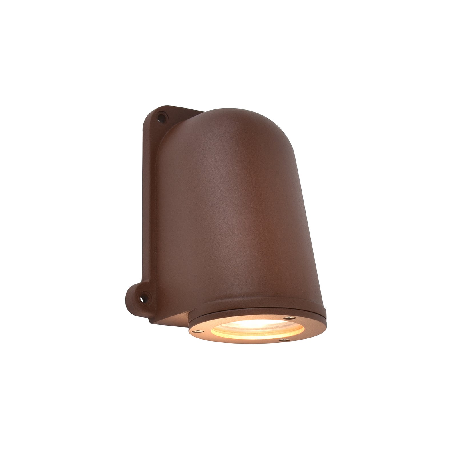 ANCOR outdoor wall light, brown, height 15 cm, metal, GU10, IP54
