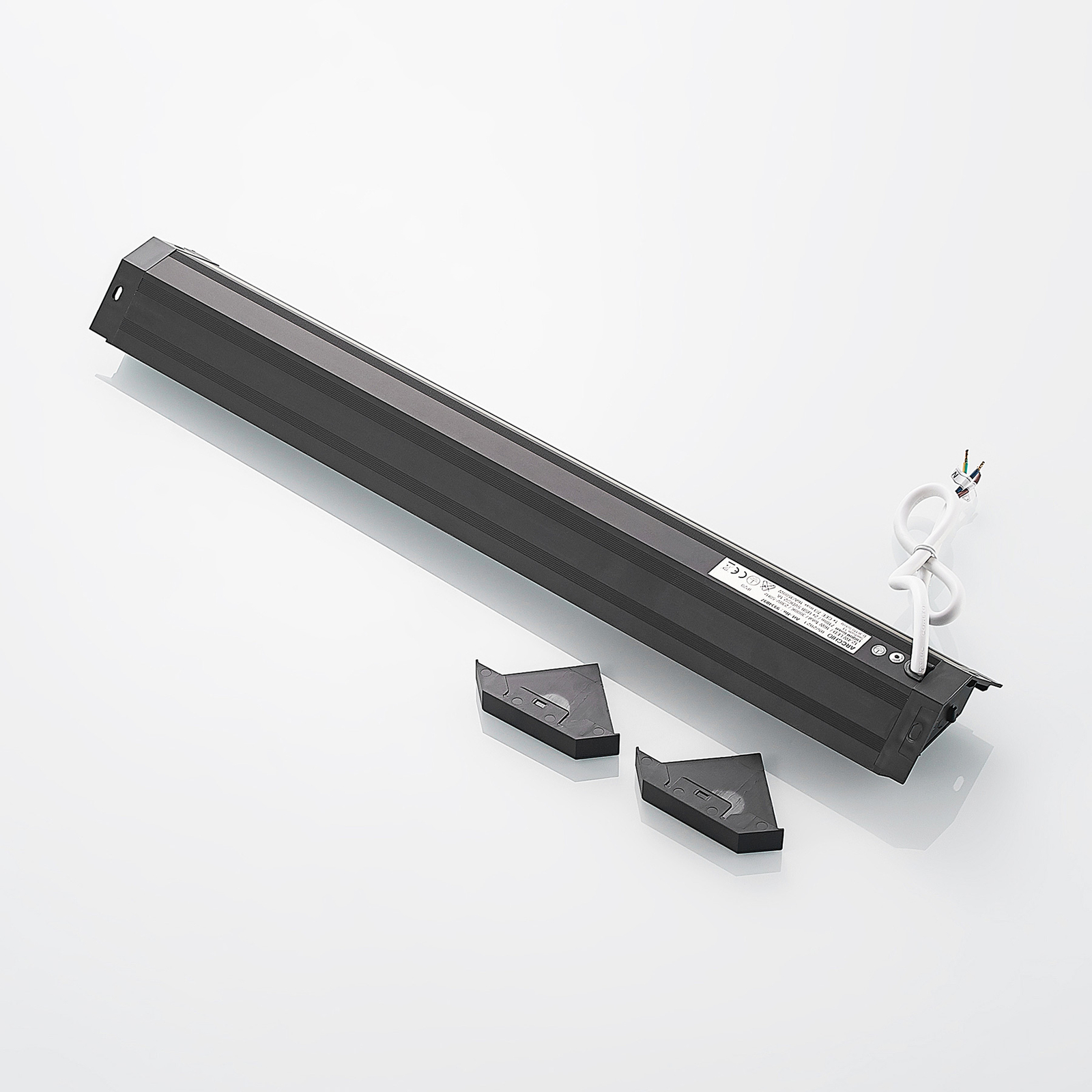 Arcchio Ekam-LED-benkarmatur, USB, svart