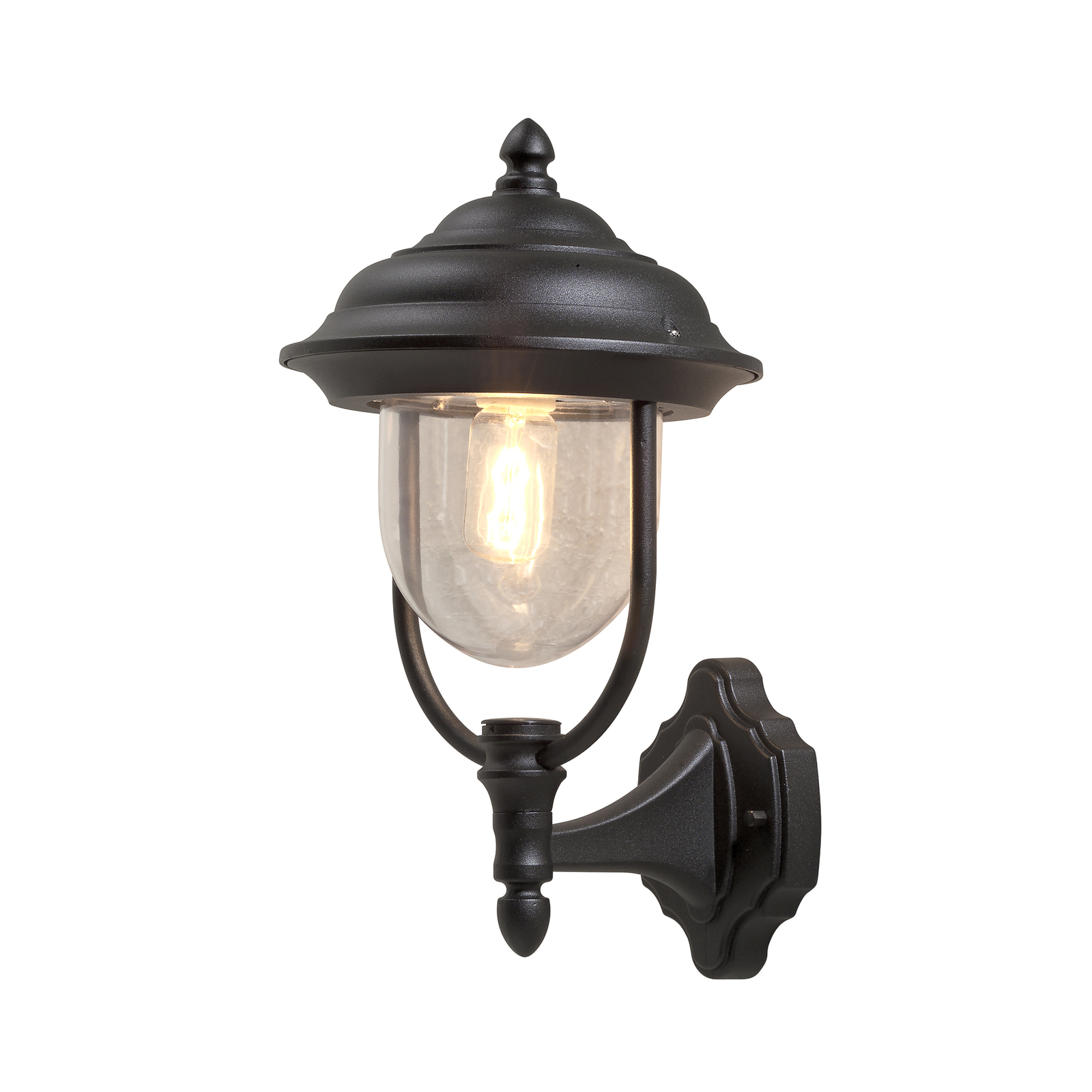 Parma outdoor wall light, standing lantern, black