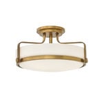Harper loftlampe i antik messing, Ø 46 cm, metal/glas – HINKLEY