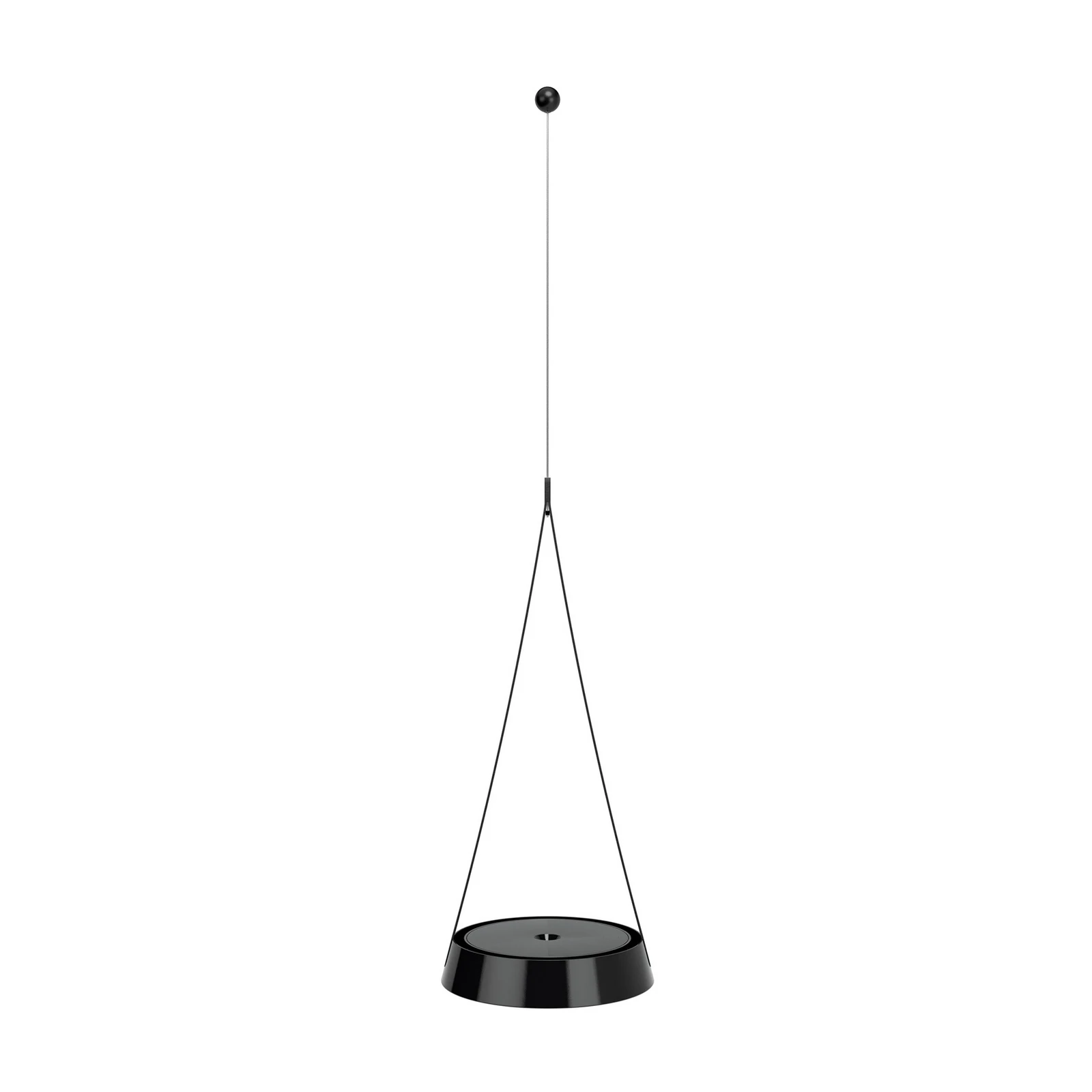 LED акумулаторна висяща лампа Mahina, черна, Ø 17 cm, метал, CCT