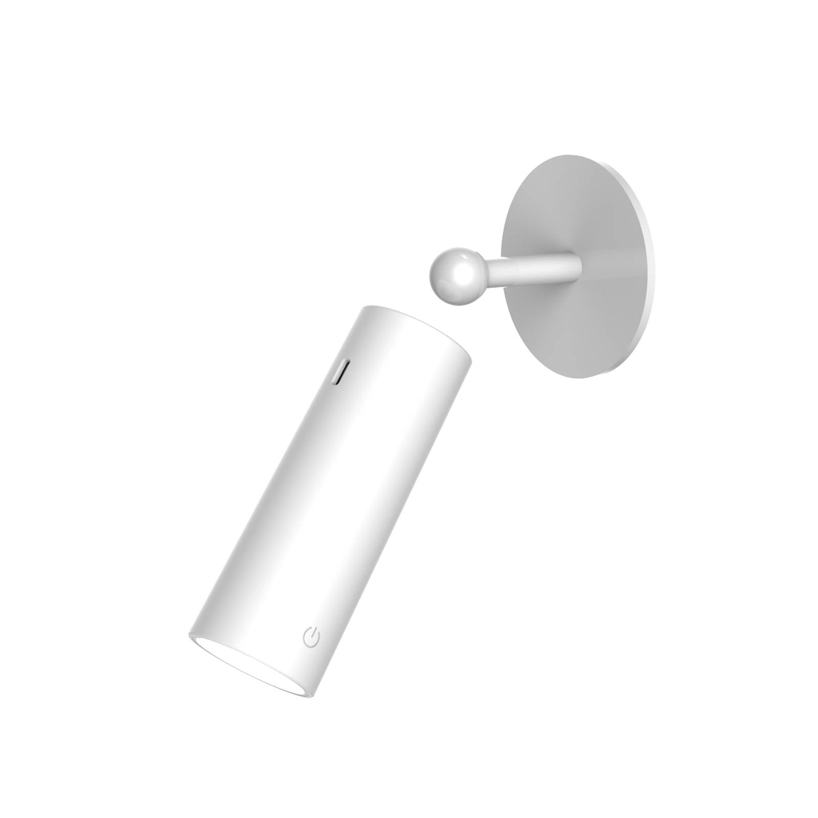 Newgarden LED-Akku-Wandlampe Roll 4 weiß schwenkbar