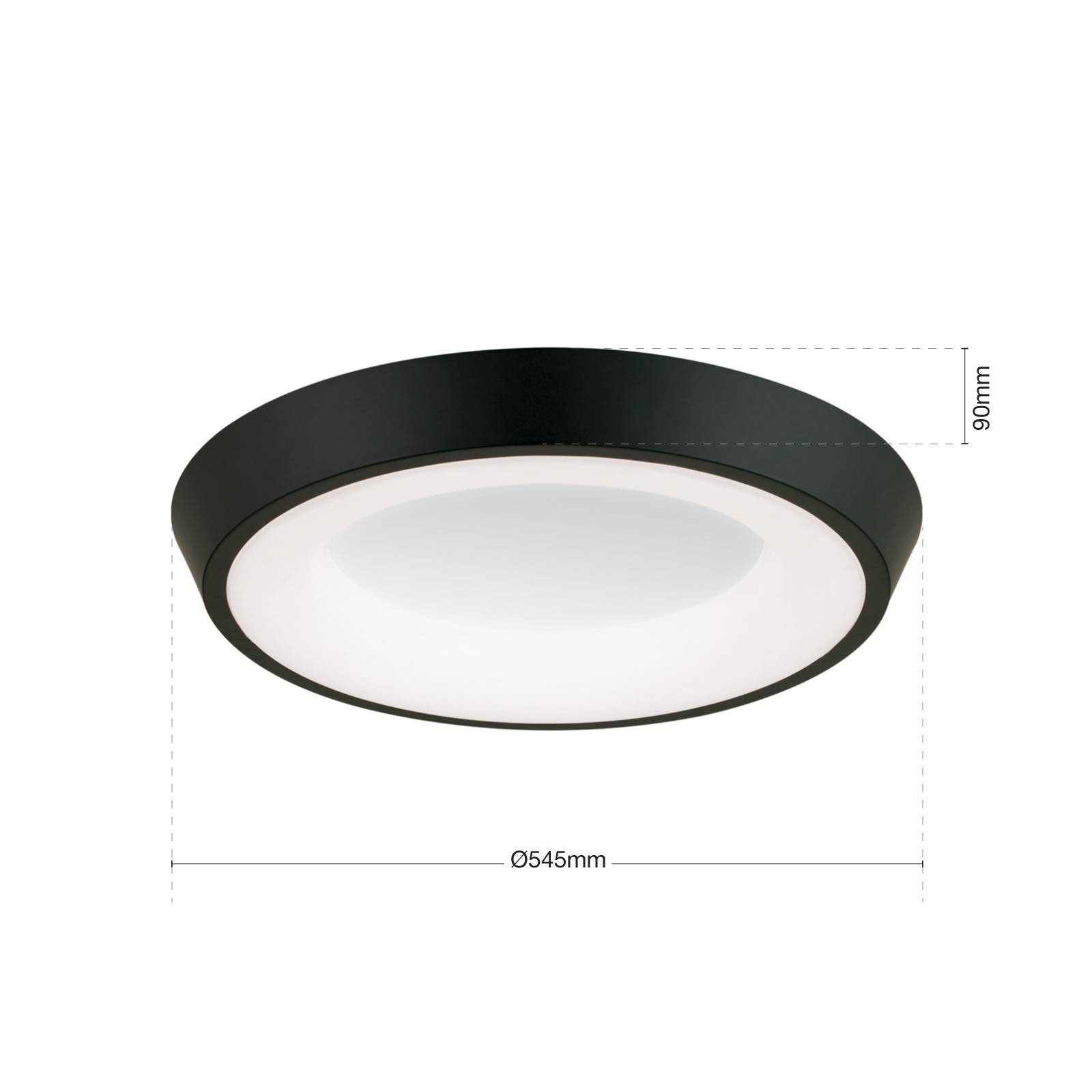 Lampa sufitowa LED Look, czarna/biała