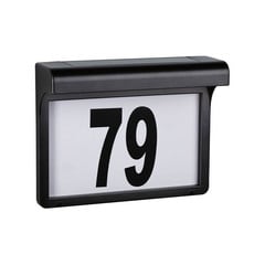 Dayton II Solar LED Draußen Wandleuchte w/Numbers IP44 Black - Paulmann