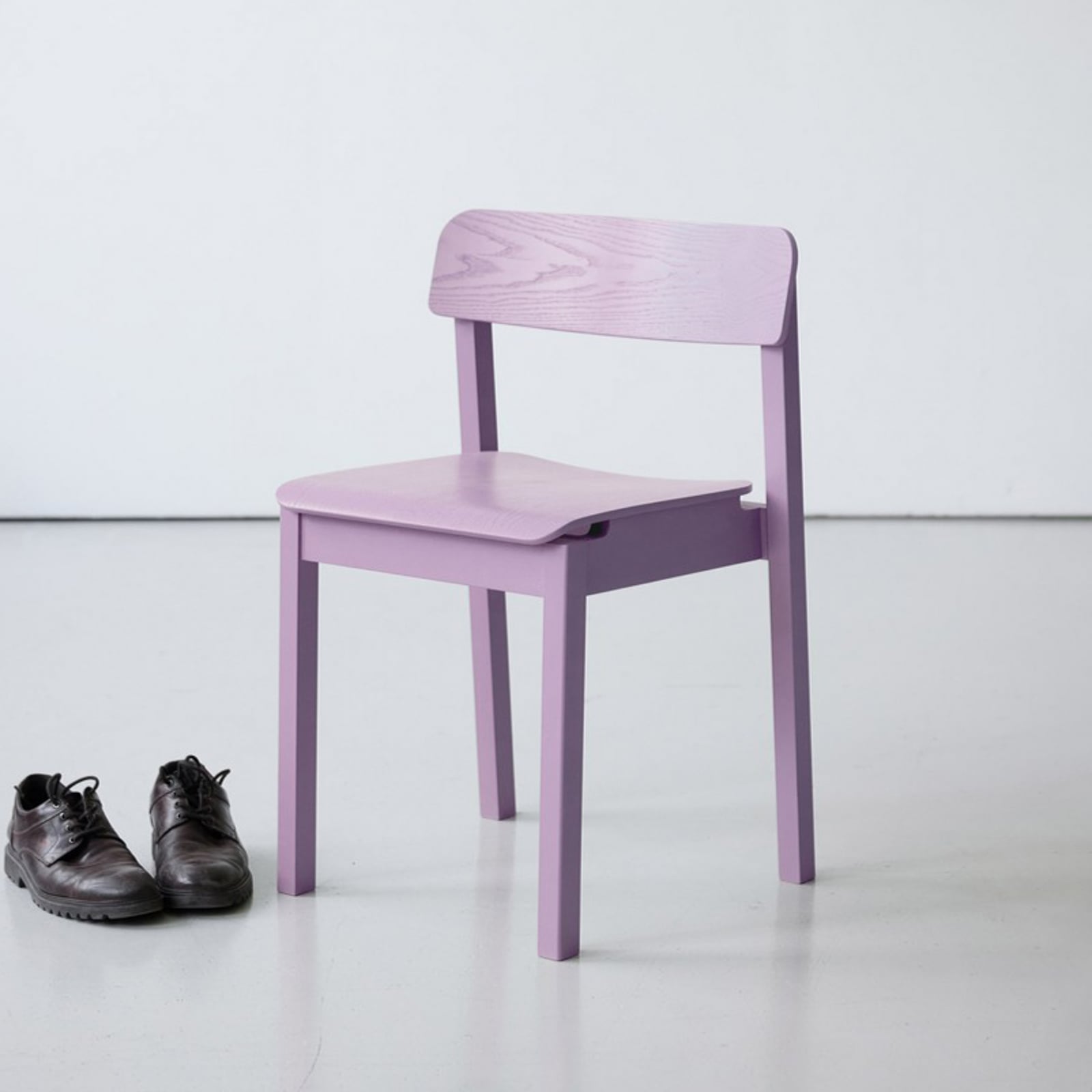 EVERYDAY-stol, lys lilla, høyde 75 cm, eik – Moebe