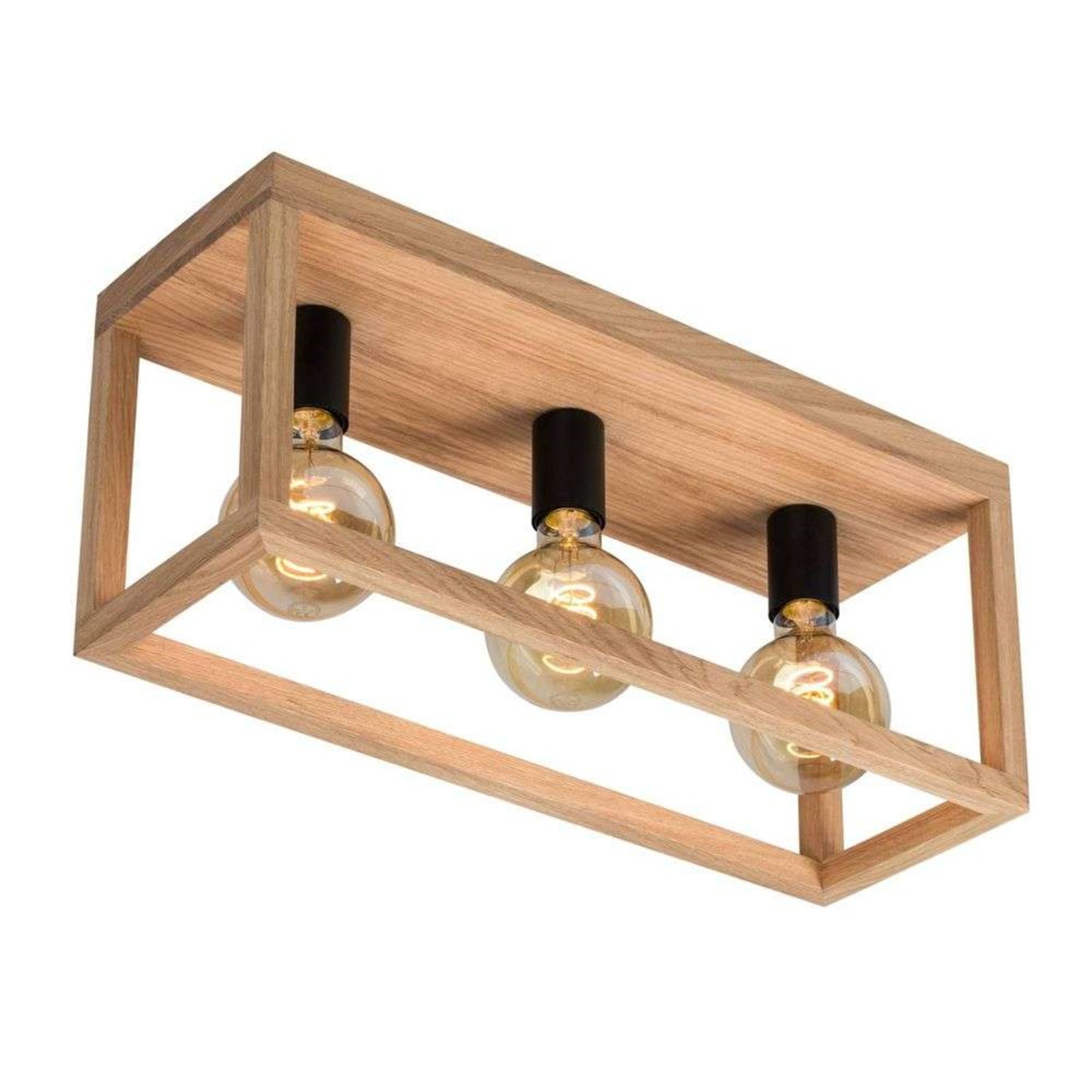 Rowan 3 Ceiling Lamp Wood - Envostar