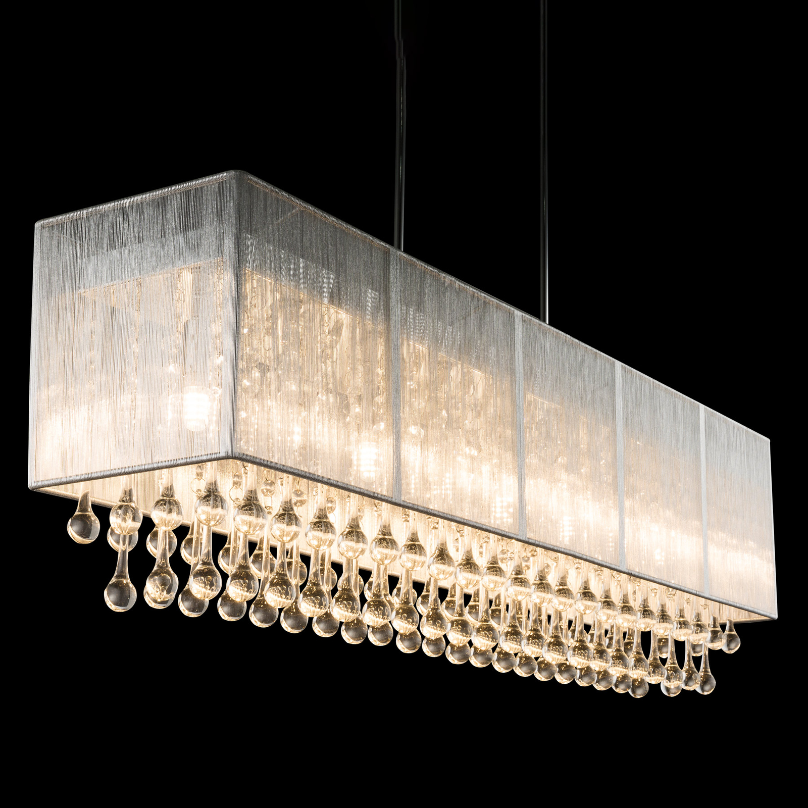 LED hanglamp Sierra met kristal-behang