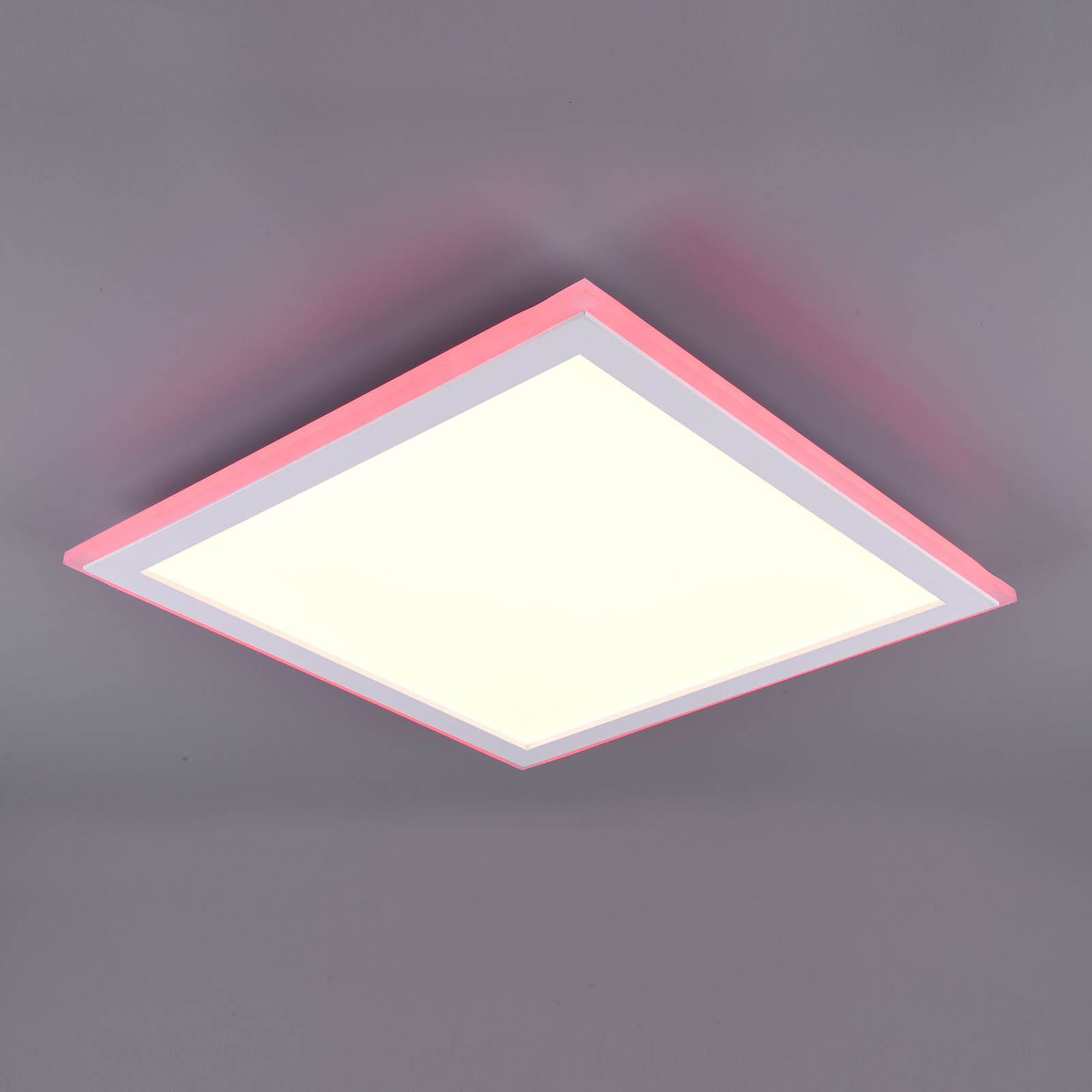 Trio Lighting Columbia LED panel RGBW remote control 45 x cm, for Workroom / Office, plastic, 28 W, energy efficiency: A+, L: 45 cm, W: 45 cm, H: 5 cm