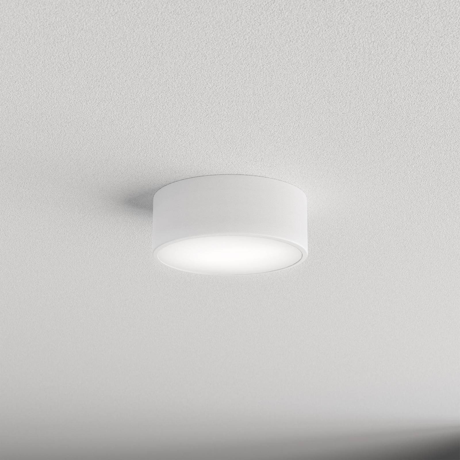 Lampa sufitowa Cleo, Ø 20 cm, IP54, biały, metal, E27