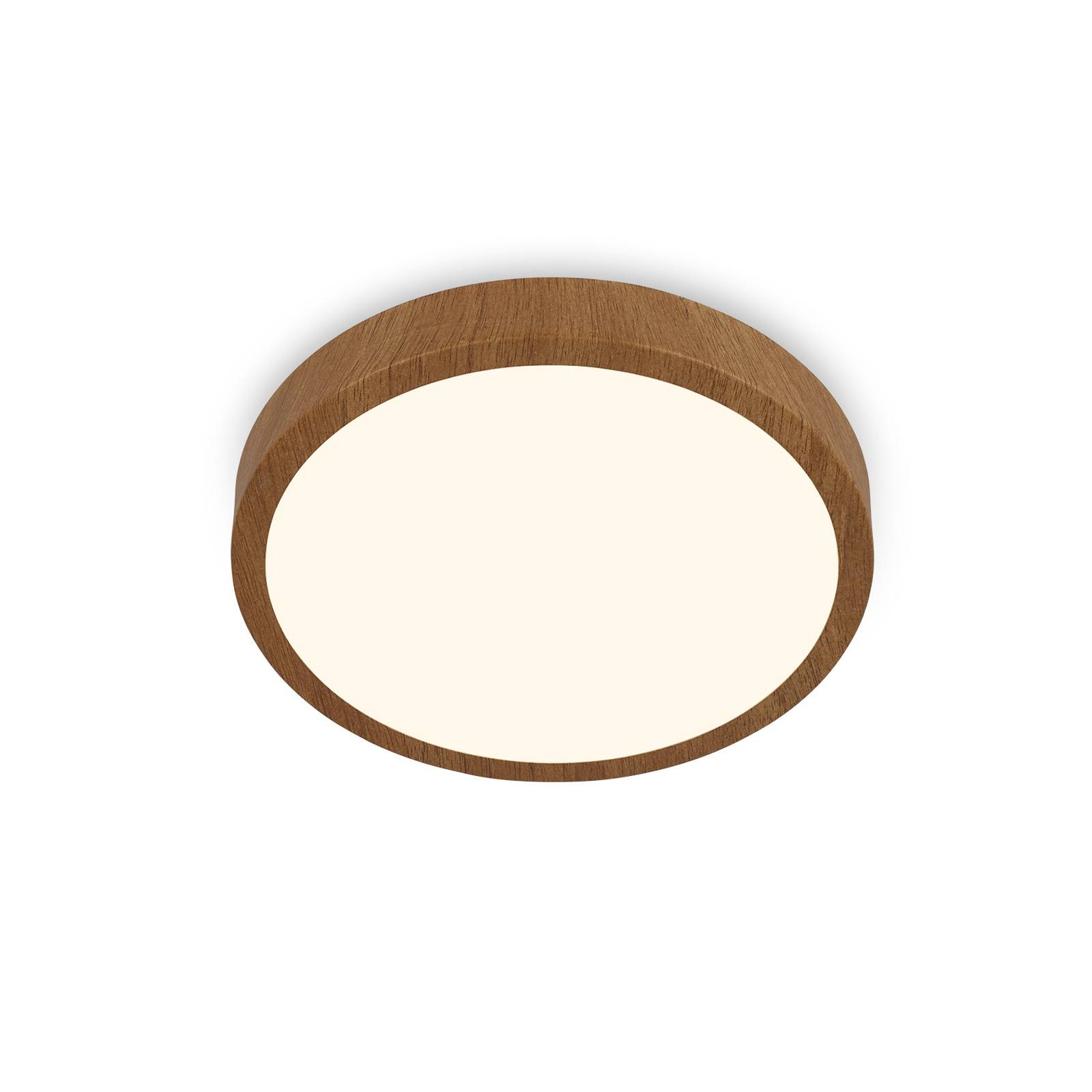 Plafonnier LED Runa Wood aspect bois 3 000 K Ø28cm