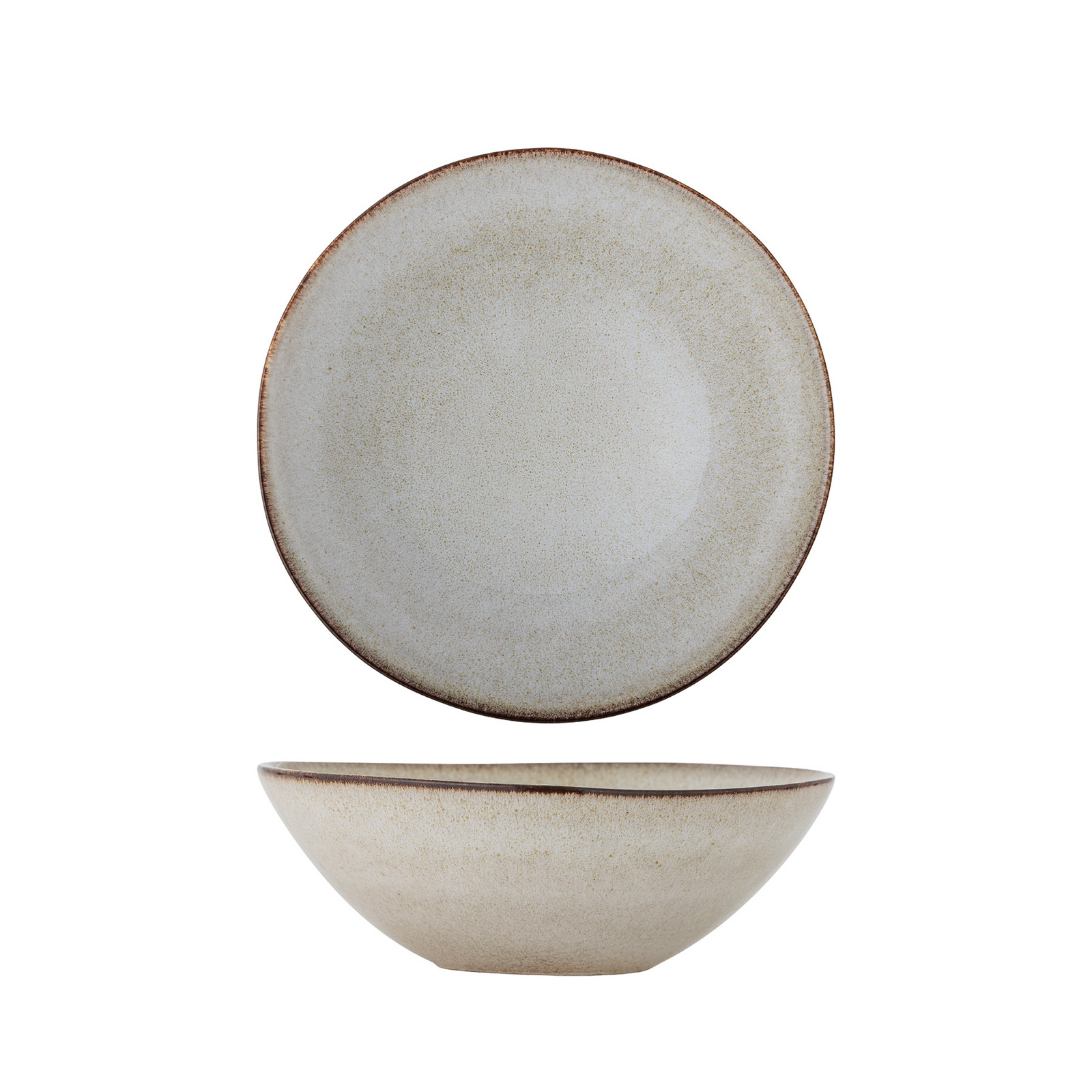 Sandrine Schale, beige, Höhe 10 cm, Keramik - Bloomingville