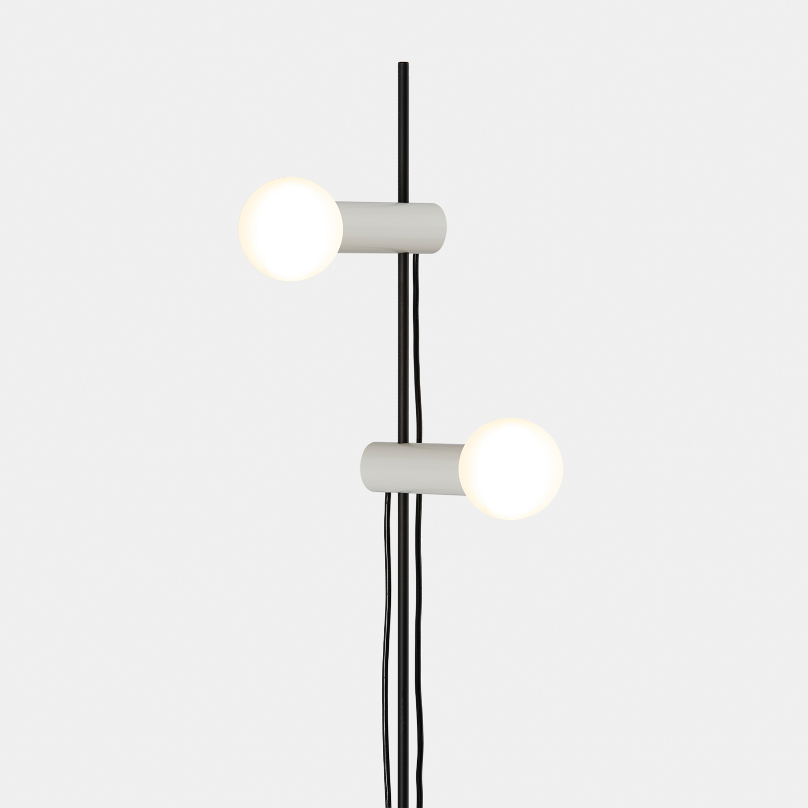 LEDS-C4 Nude Double stojaca lampa E27 sivá/čierna