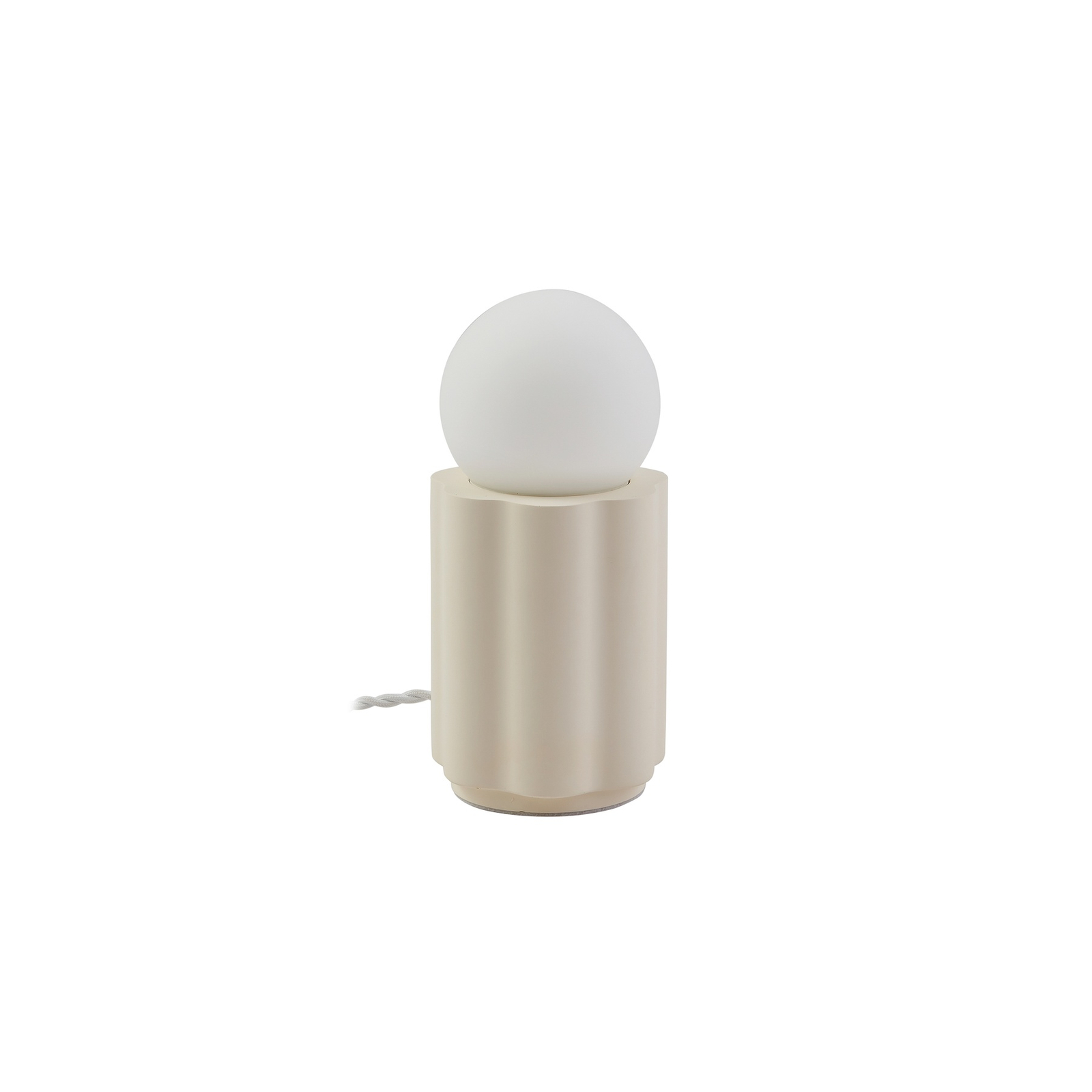 Lampada da tavolo Lindby Nielson, beige, altezza paralume 8,5 cm, gesso