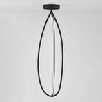 Artemide Arrival ceiling lamp, App, black, 130cm