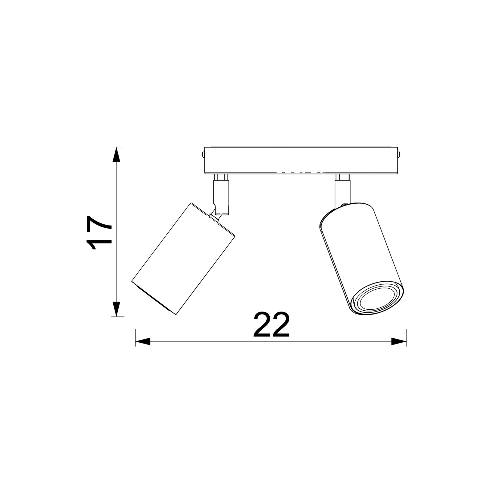 Nise plafondlamp, 3-lamps, rond, zwart staal, hout