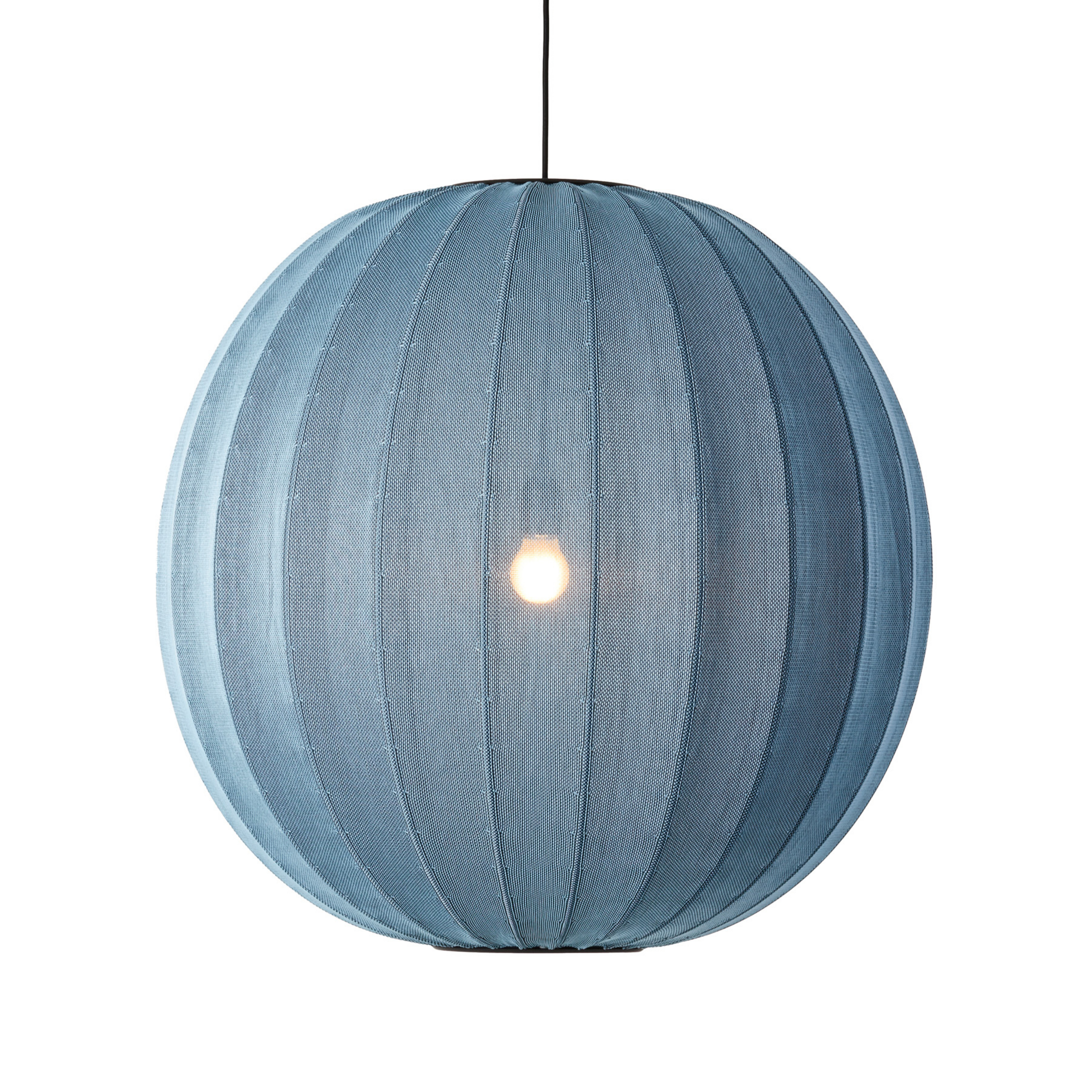 Knit-Wit 75 Round Pendant Light Blue Stone - Made By Hand