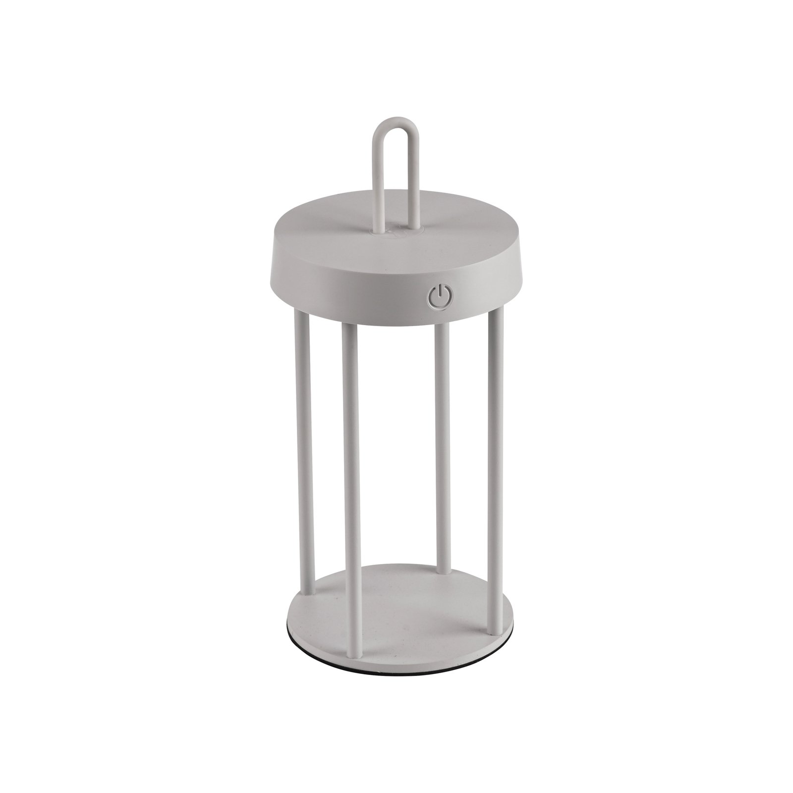 JUST LIGHT. LED-bordlampe Anselm gråbeige 28 cm jern